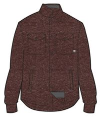 Maple Polar Fleece Shirt - Wine Marl - Image 10