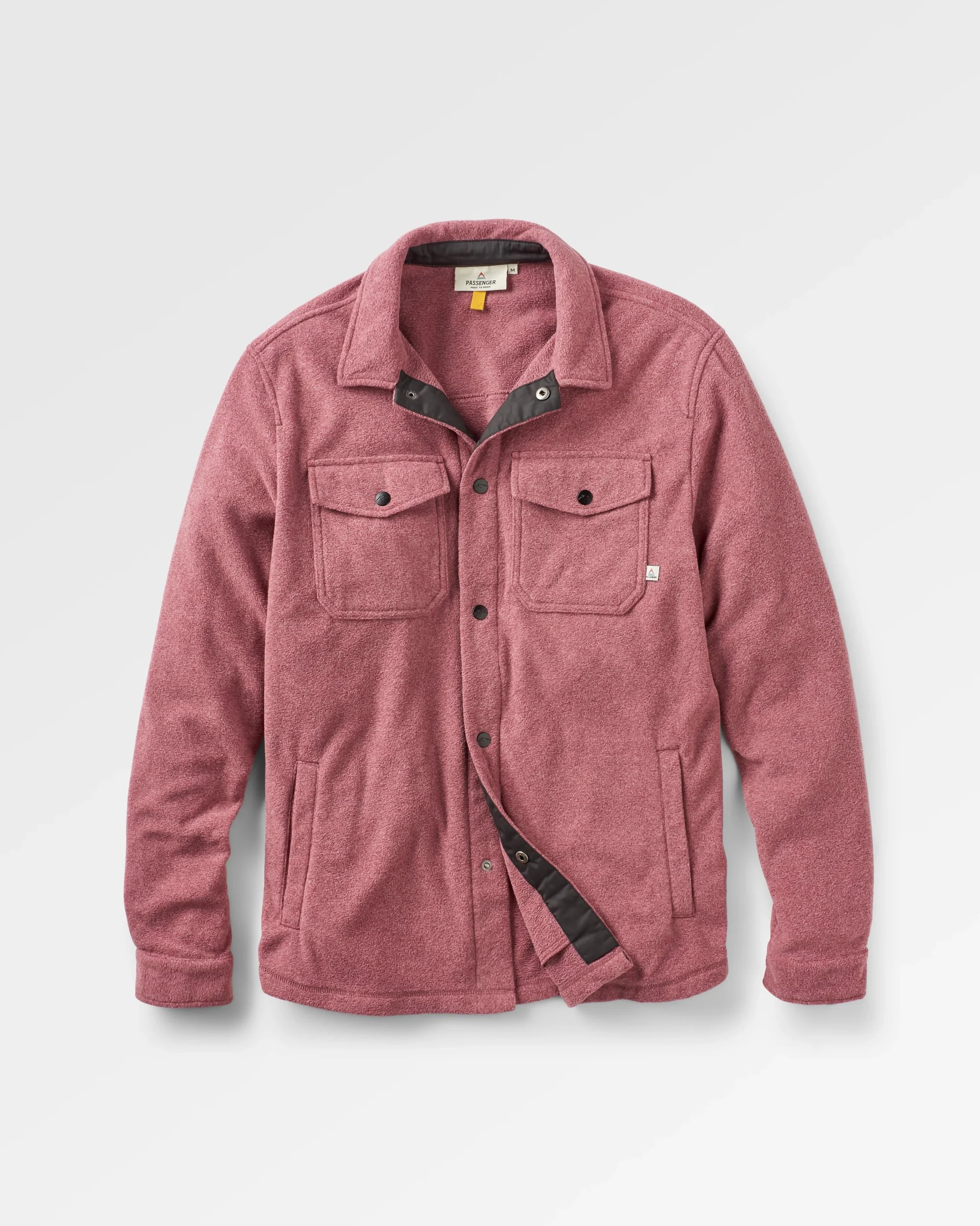 Maple Polar Fleece Shirt - Wine Marl - Image 2