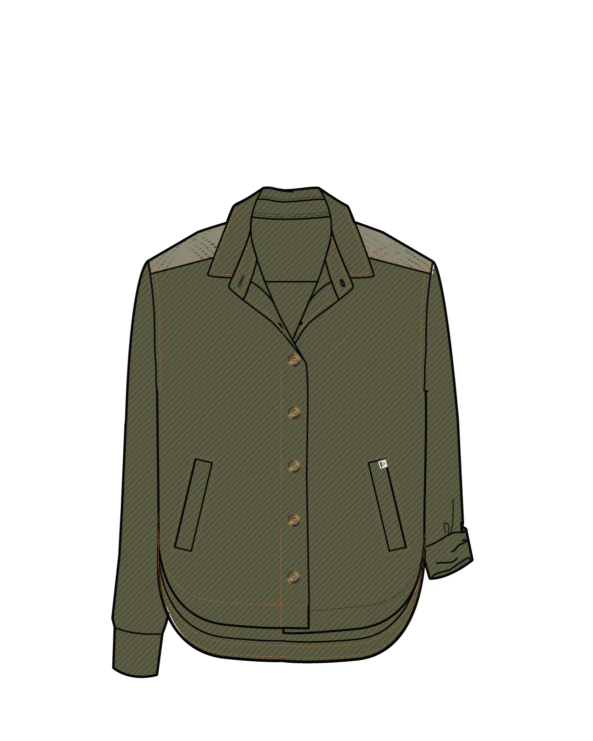 Maya Twill Overshirt - Wild Green - Image 12