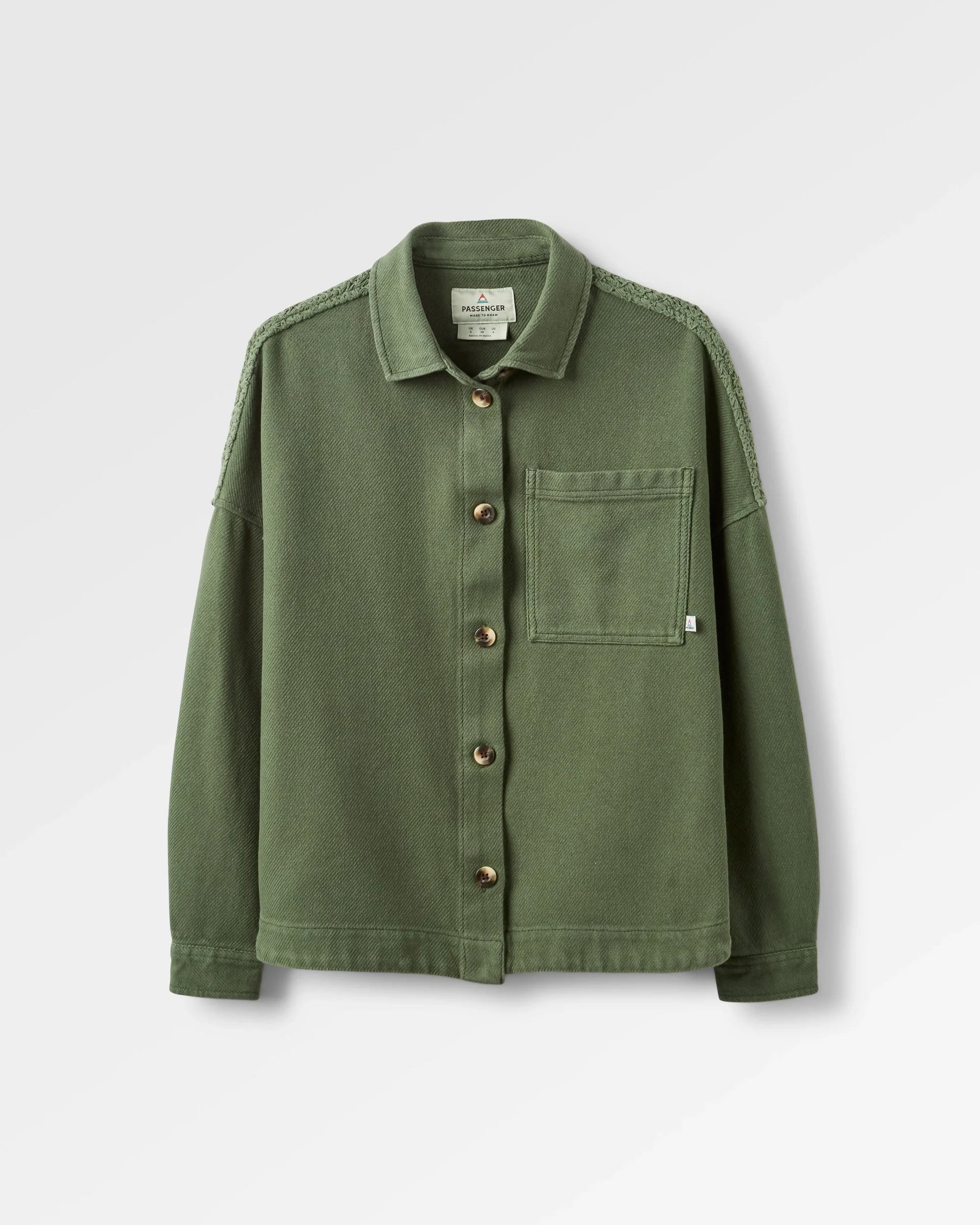 Maya Twill Overshirt - Wild Green - Image 2