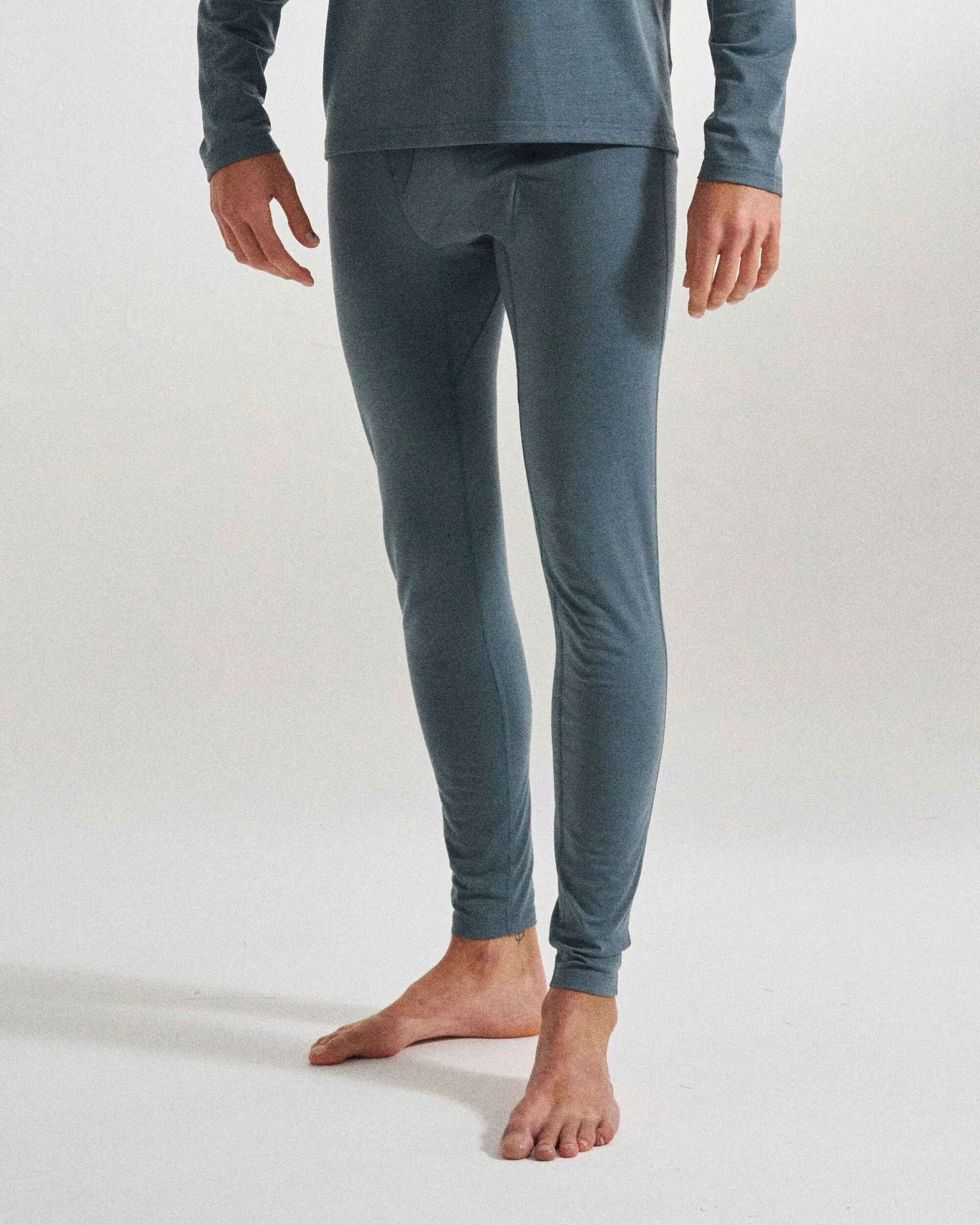 Men's Merino Blend Base Layer Bottom - Storm Grey