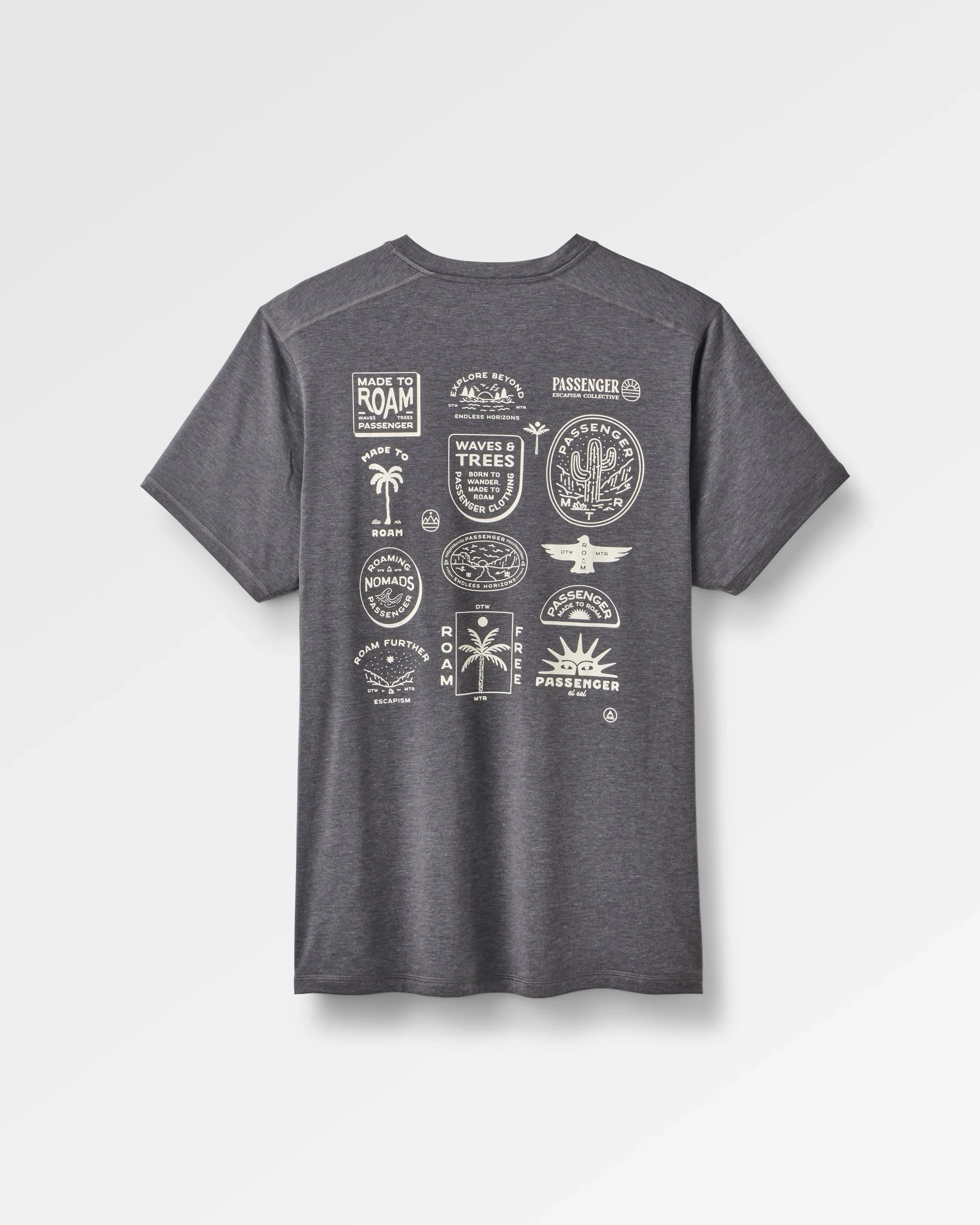 Men's Solscape Active T-Shirt - Faded Black Marl - Image 2