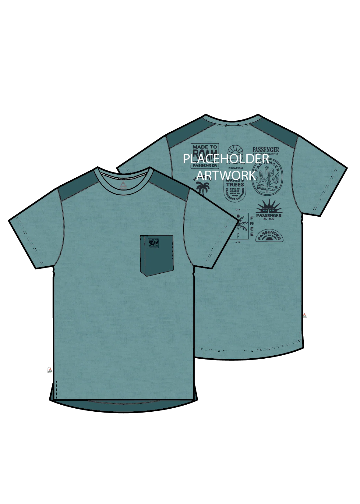 Men's Solscape Active T-Shirt - Ocean Teal Marl - Image 6