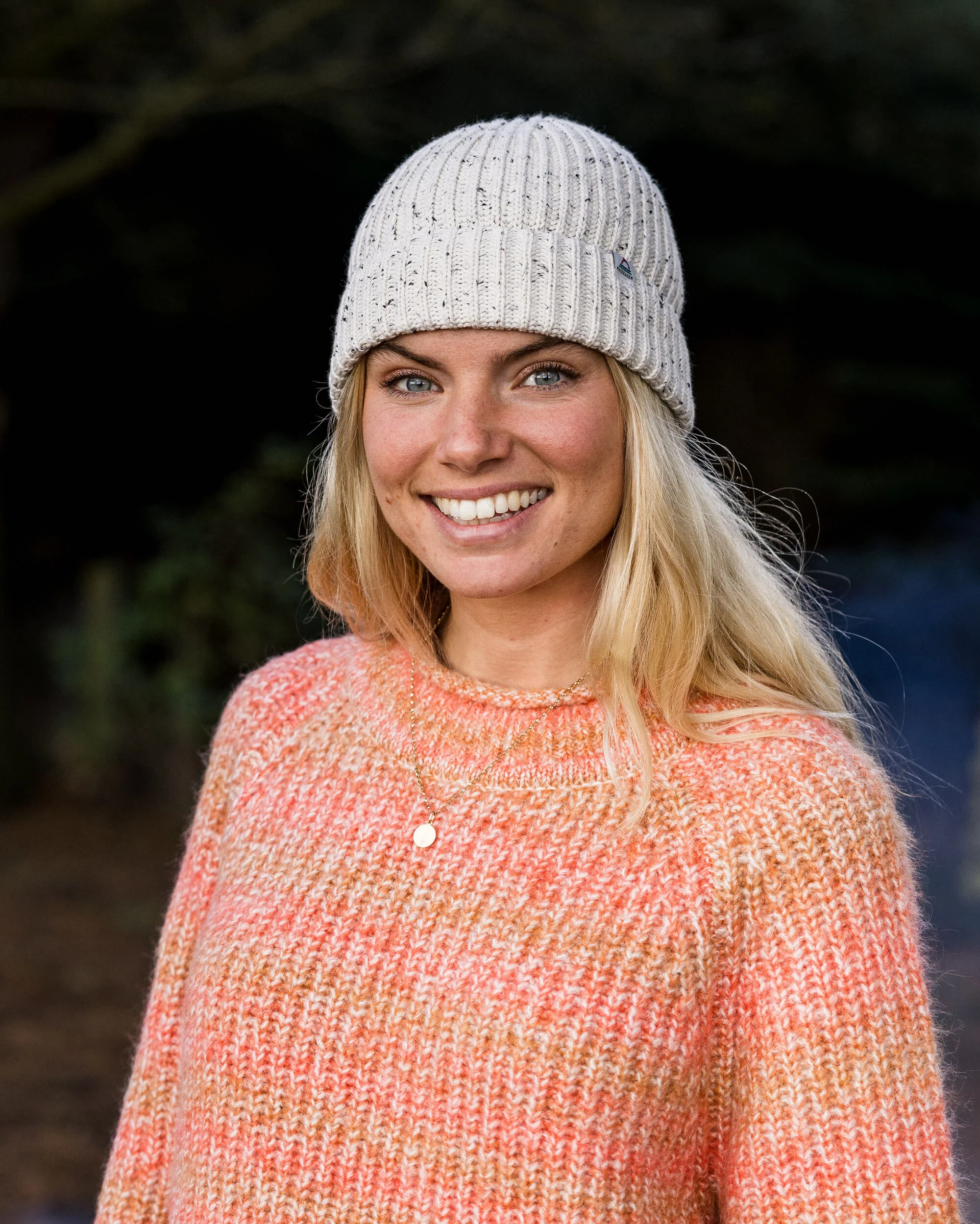 Mountainside Mock Neck Knitted Jumper - Apricot - Image 3