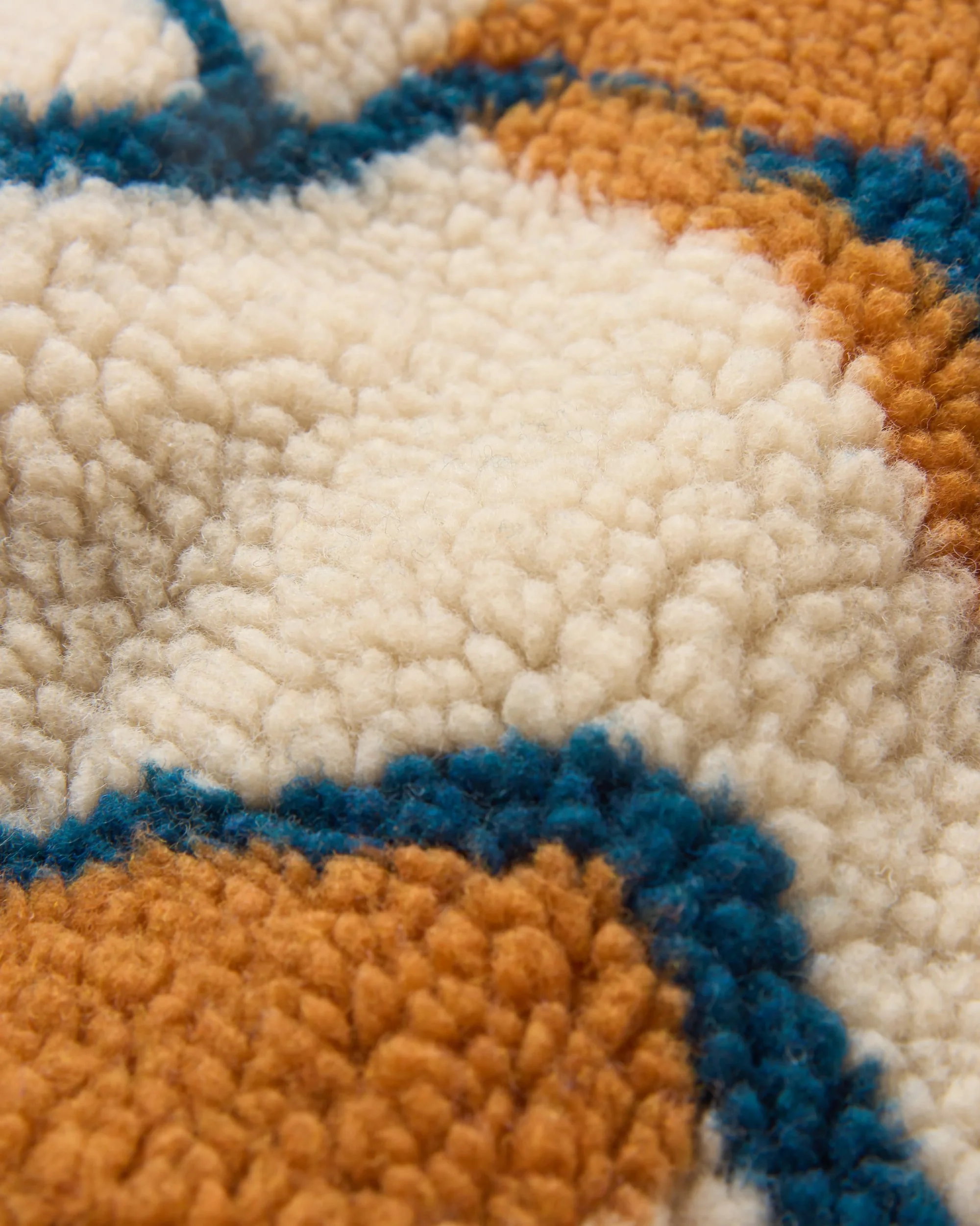 Mulled Sherpa Fleece Snood - Abstract Trails Pebble Grey - Image 4