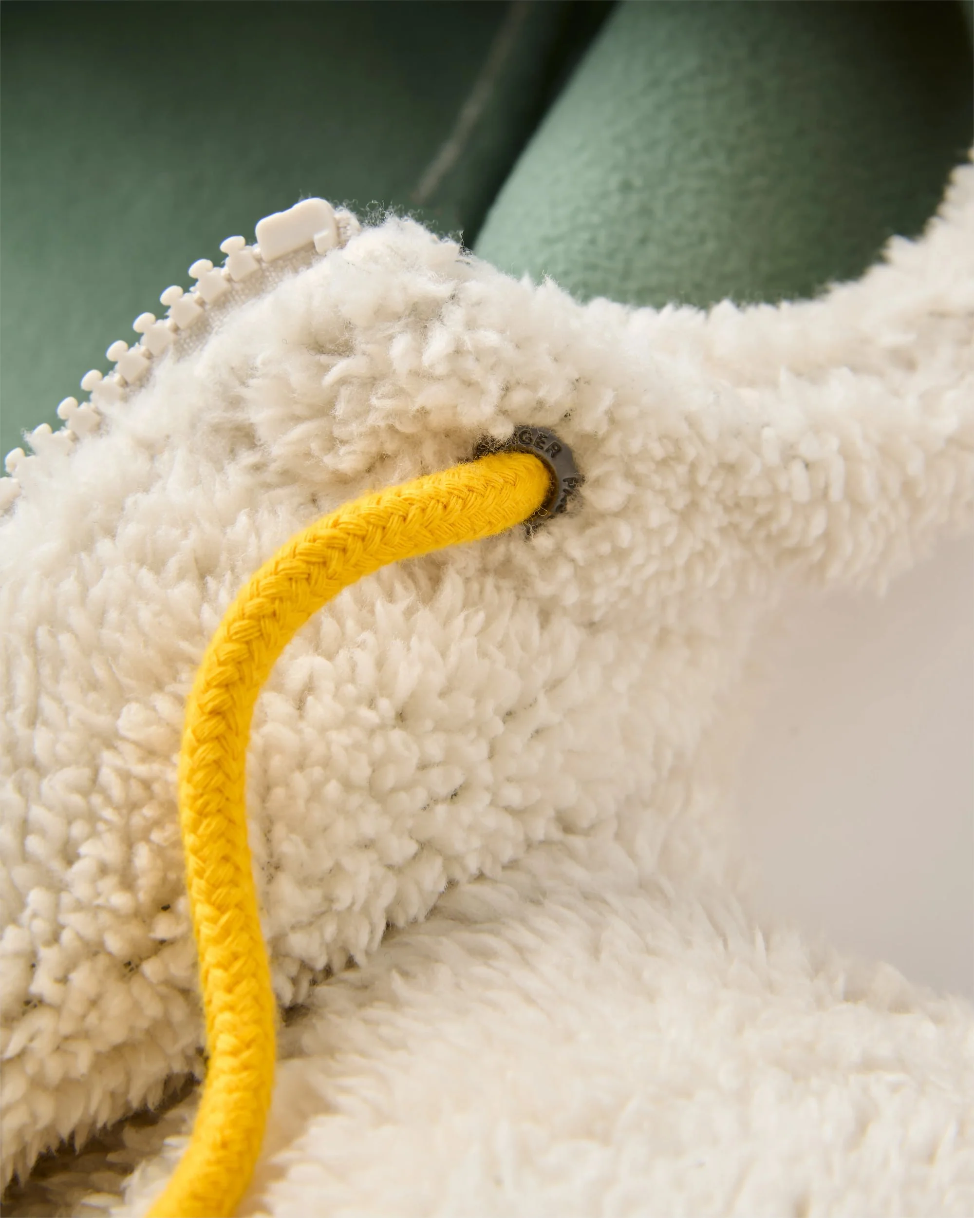 Nestling Polar-Lined Sherpa Fleece - Vintage White - Image 5