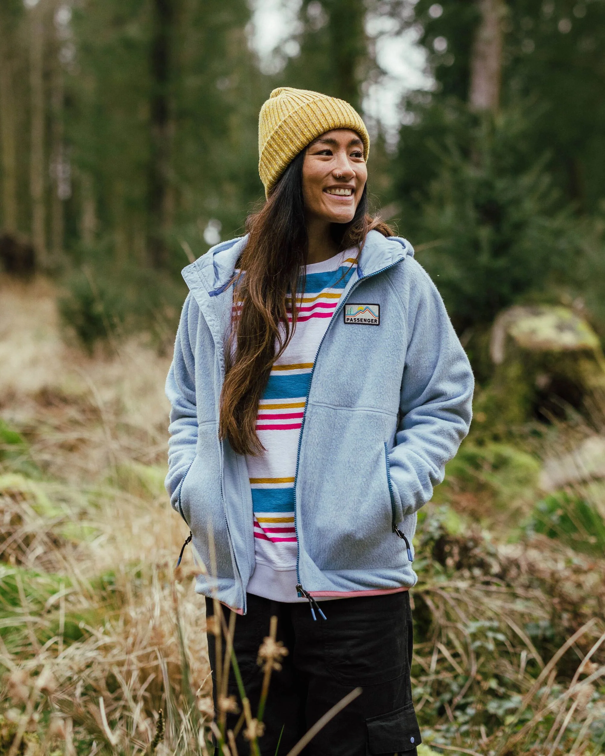 North Coast Vista Full Zip Sherpa Fleece - Blue Fog