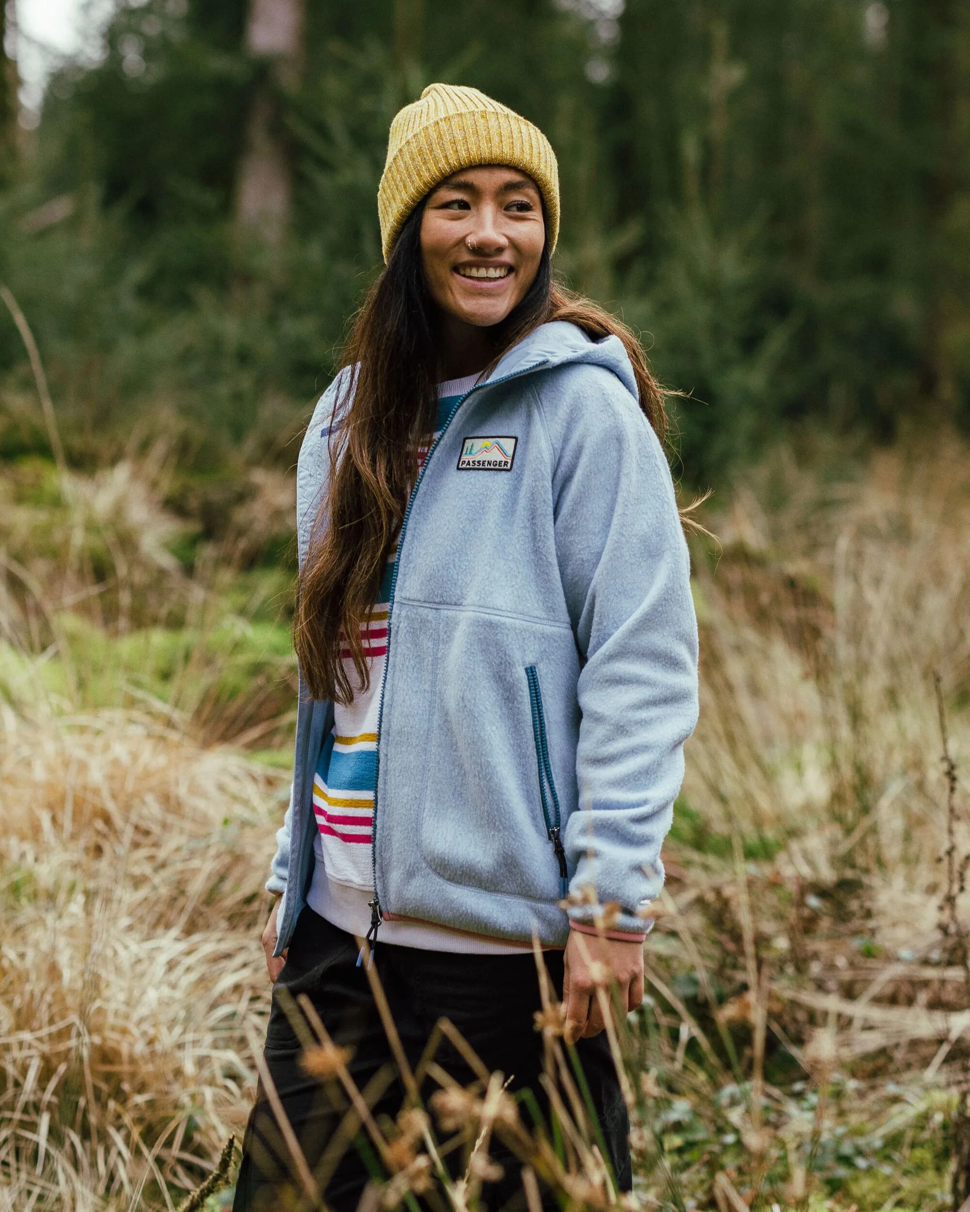 North Coast Vista Full Zip Sherpa Fleece - Blue Fog - Image 5