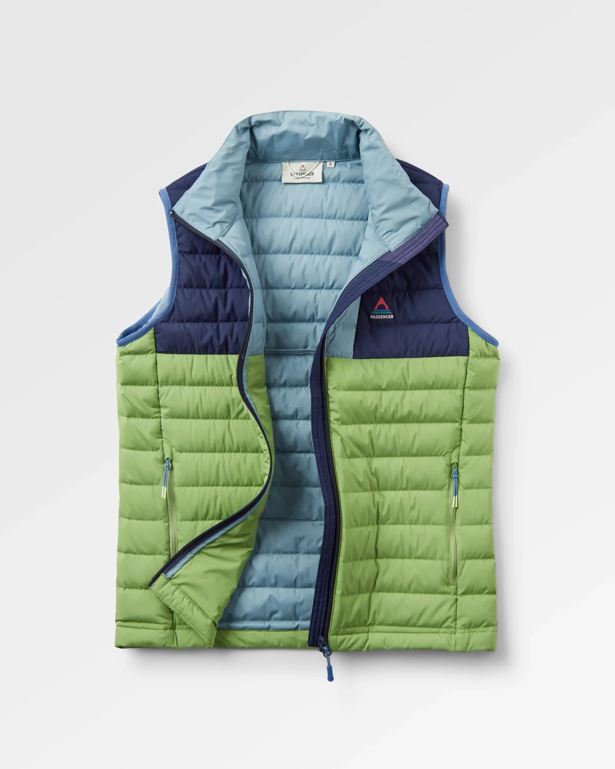 Northstar Down Gilet - Rich Navy/Pear Green/Arctic - Image 2