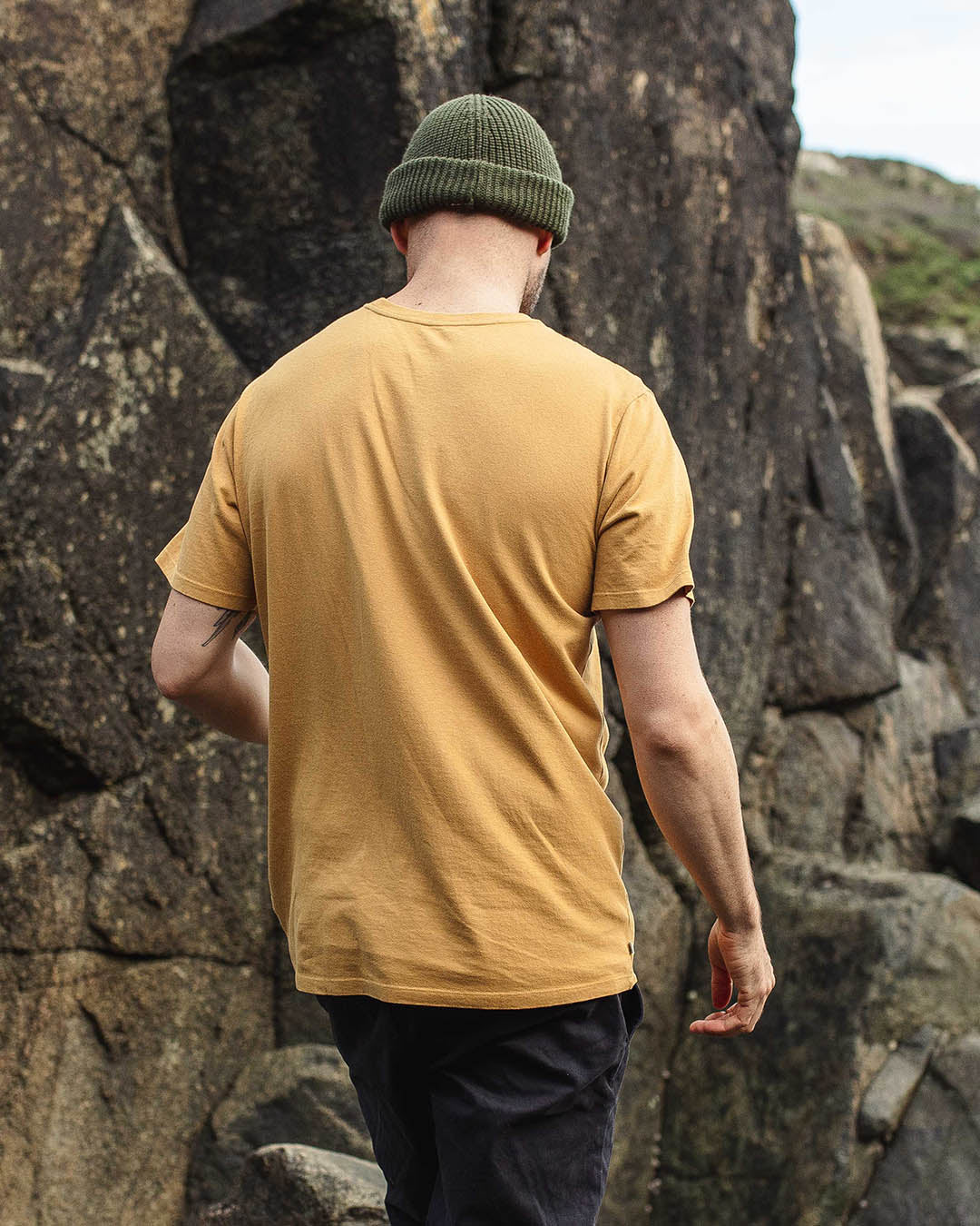 Nowhere Bound Pocket T-Shirt - Dusty Ochre - Image 3