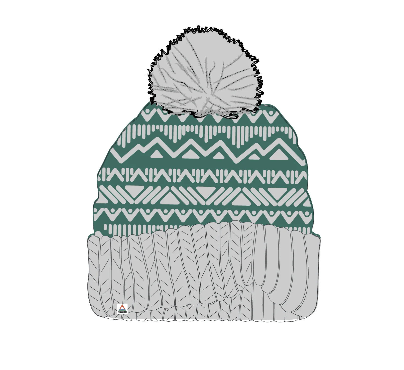 Nurture Bobble Beanie - Greenlake - Image 5