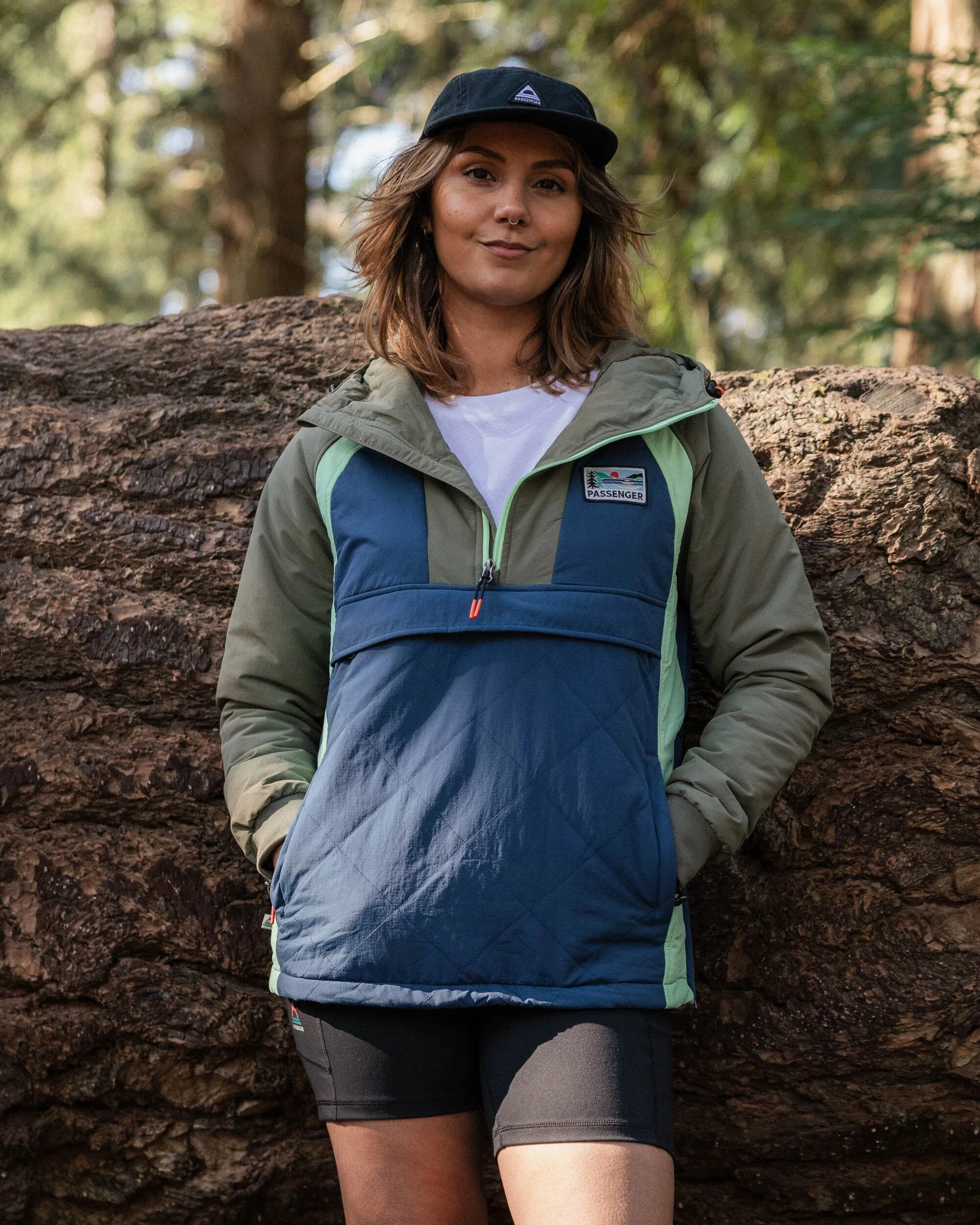 Ocean Insulated Anorak - Dark Denim/ Dusty Olive
