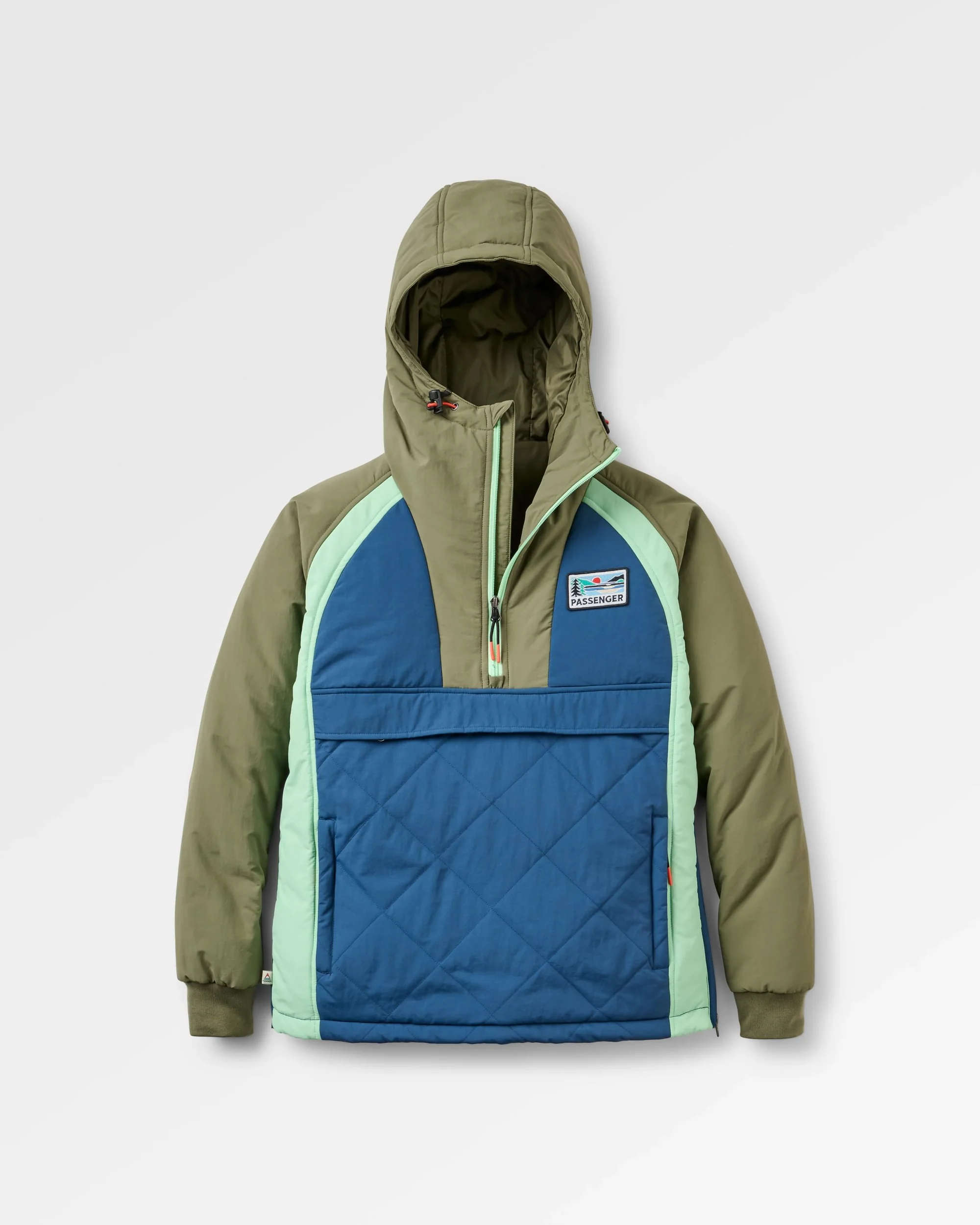 Ocean Insulated Anorak - Dark Denim/ Dusty Olive - Image 2