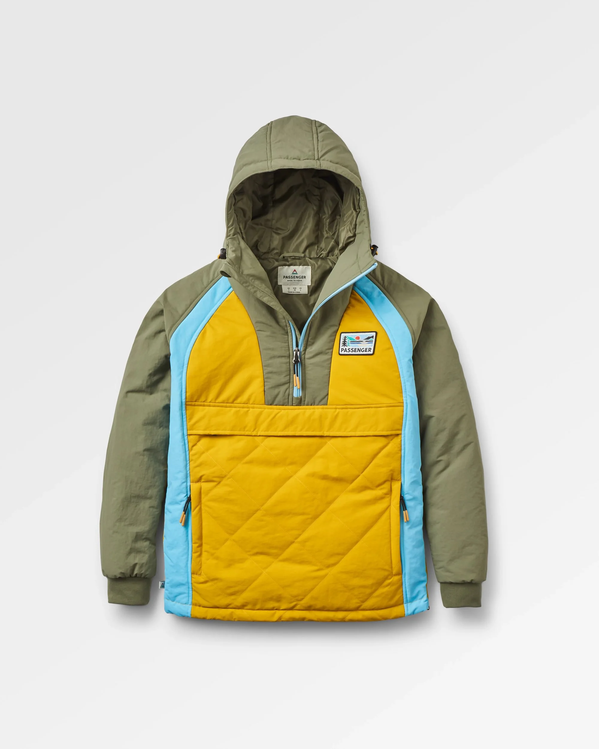 Ocean Insulated Anorak - Dusty Olive/Heritage Yellow - Image 2