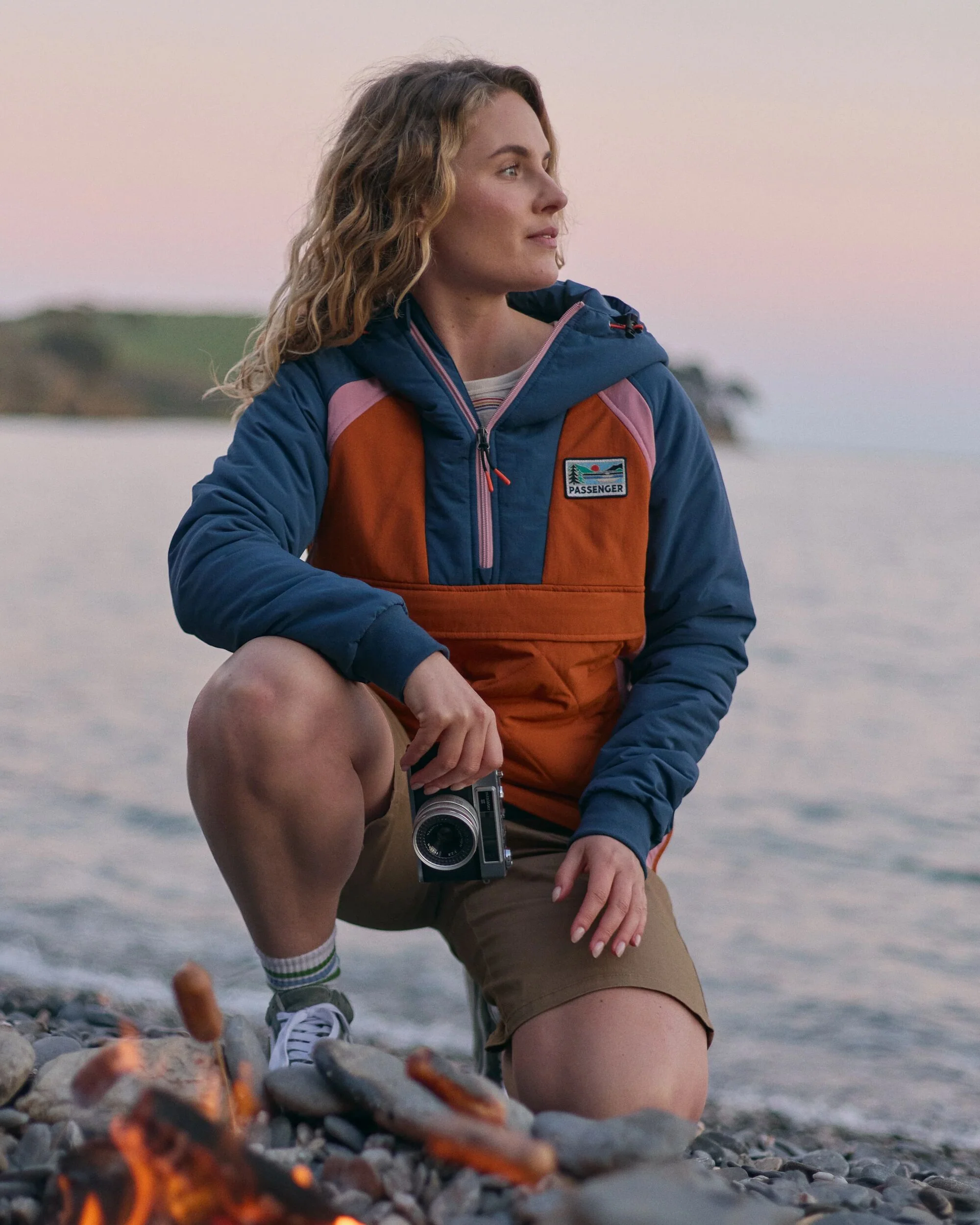 Ocean Insulated Anorak - Dark Denim/Sunset Orange - Image 5
