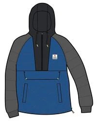 Oceanic Insulated Anorak - Azure Blue/Charcoal - Image 9