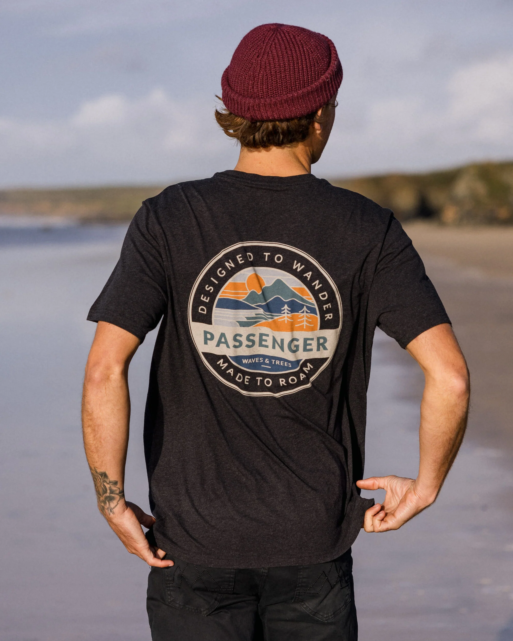 Odyssey Organic Cotton T-Shirt - Ebony Marl - Image 3