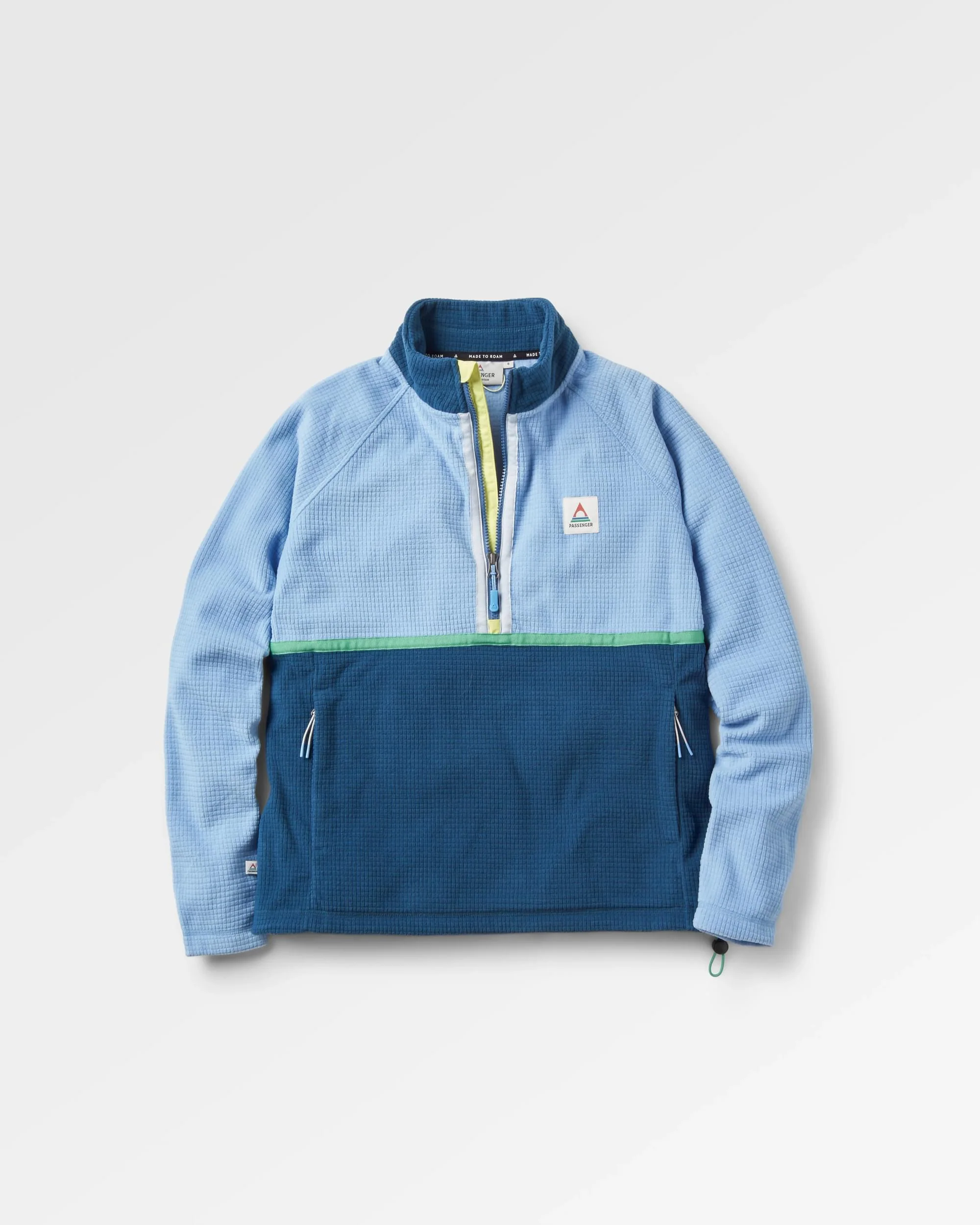 Off Trail Grid Polar Fleece - Cornflower/Dark Denim - Image 2