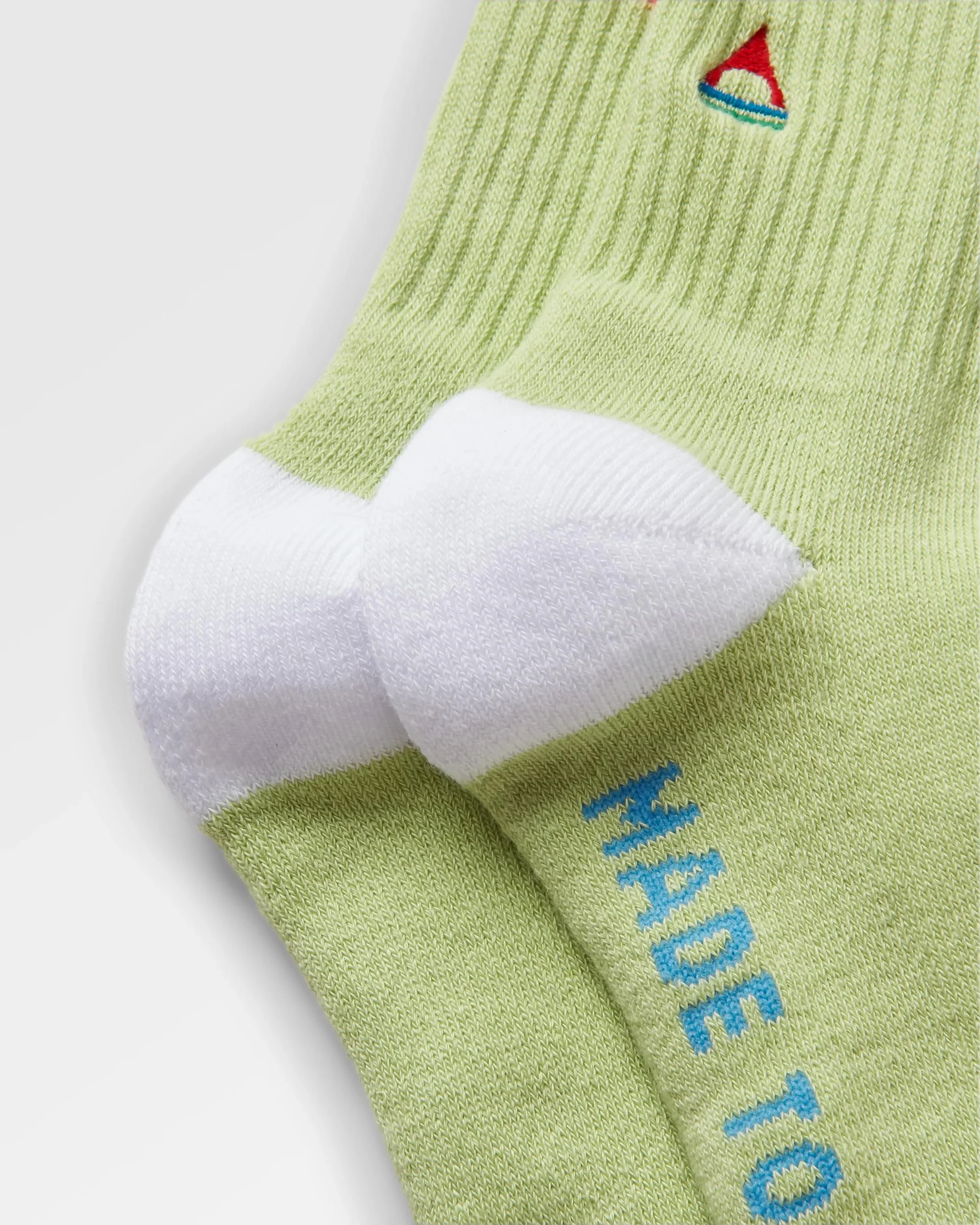 Organic Mid-weight Crew Socks - Green Fig - Image 2
