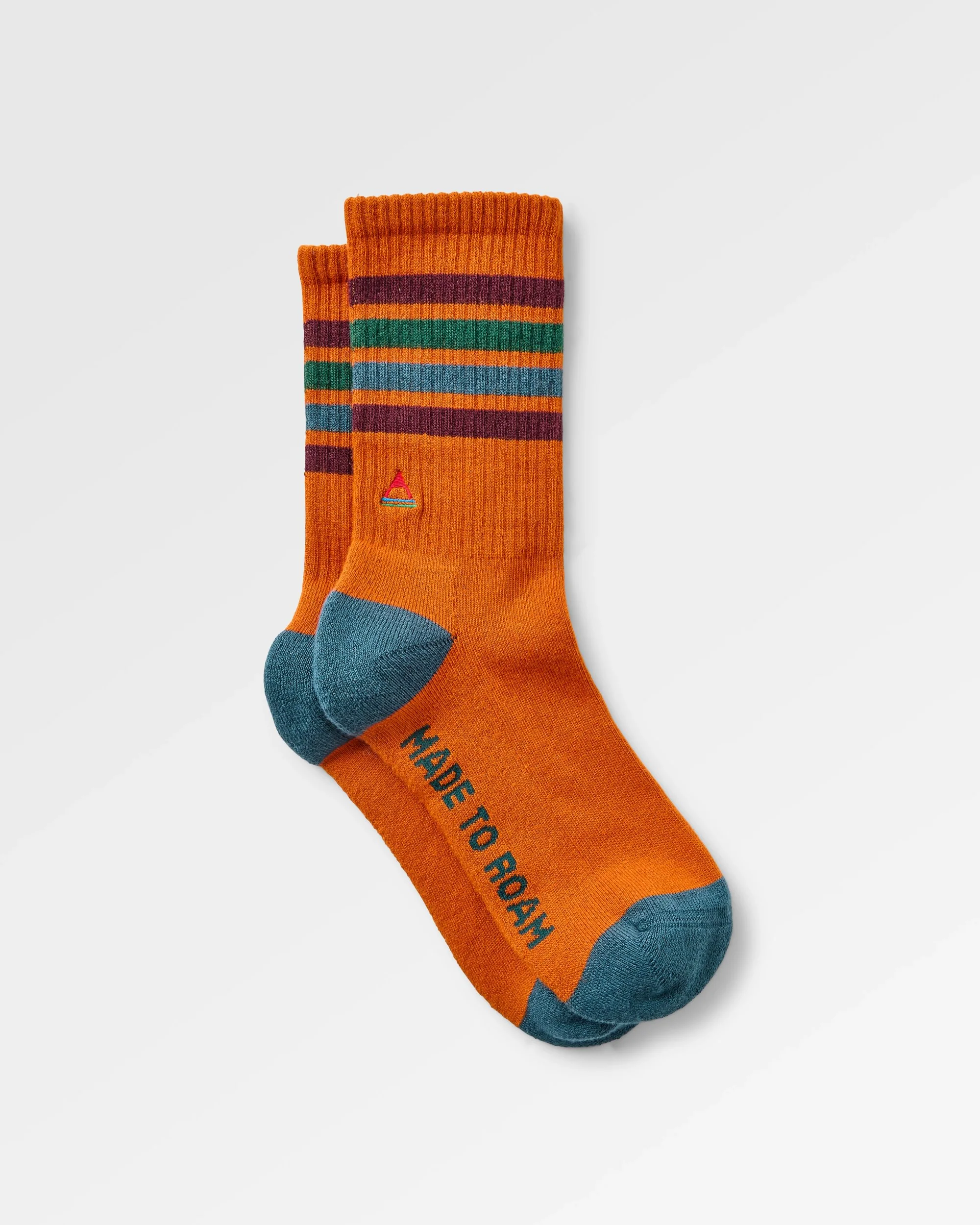 Classic Midweight Crew Socks - Retro Orange