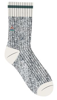 Organic Mid-weight Rib Socks - Grey Marl - Image 6