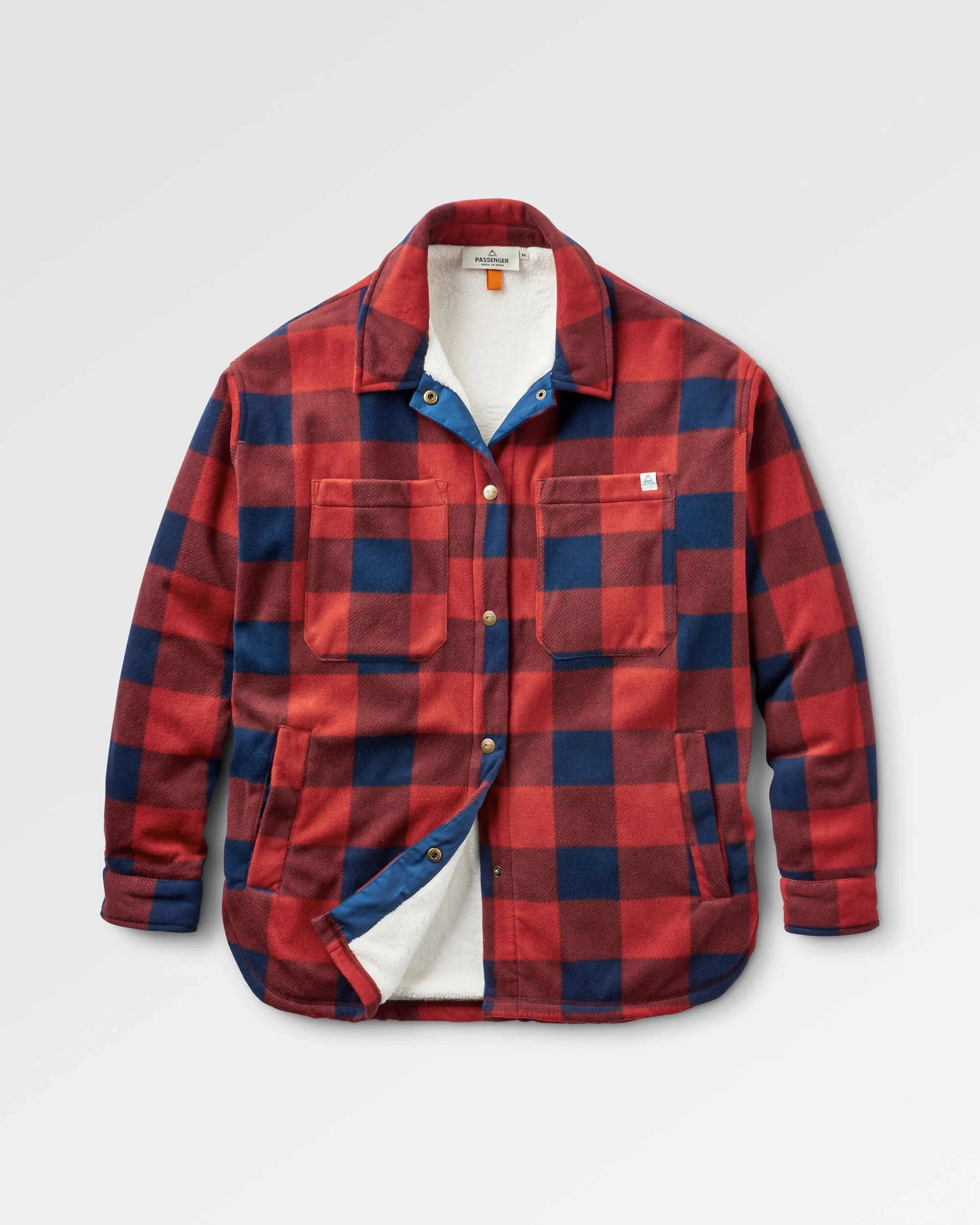 Orion Sherpa-Lined Polar Fleece Shirt - Red Ochre Buffalo - Image 2