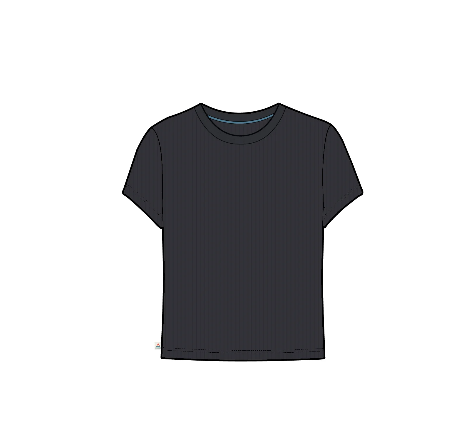 Out There Ribbed Cropped T-Shirt - Faded Black - Image 7