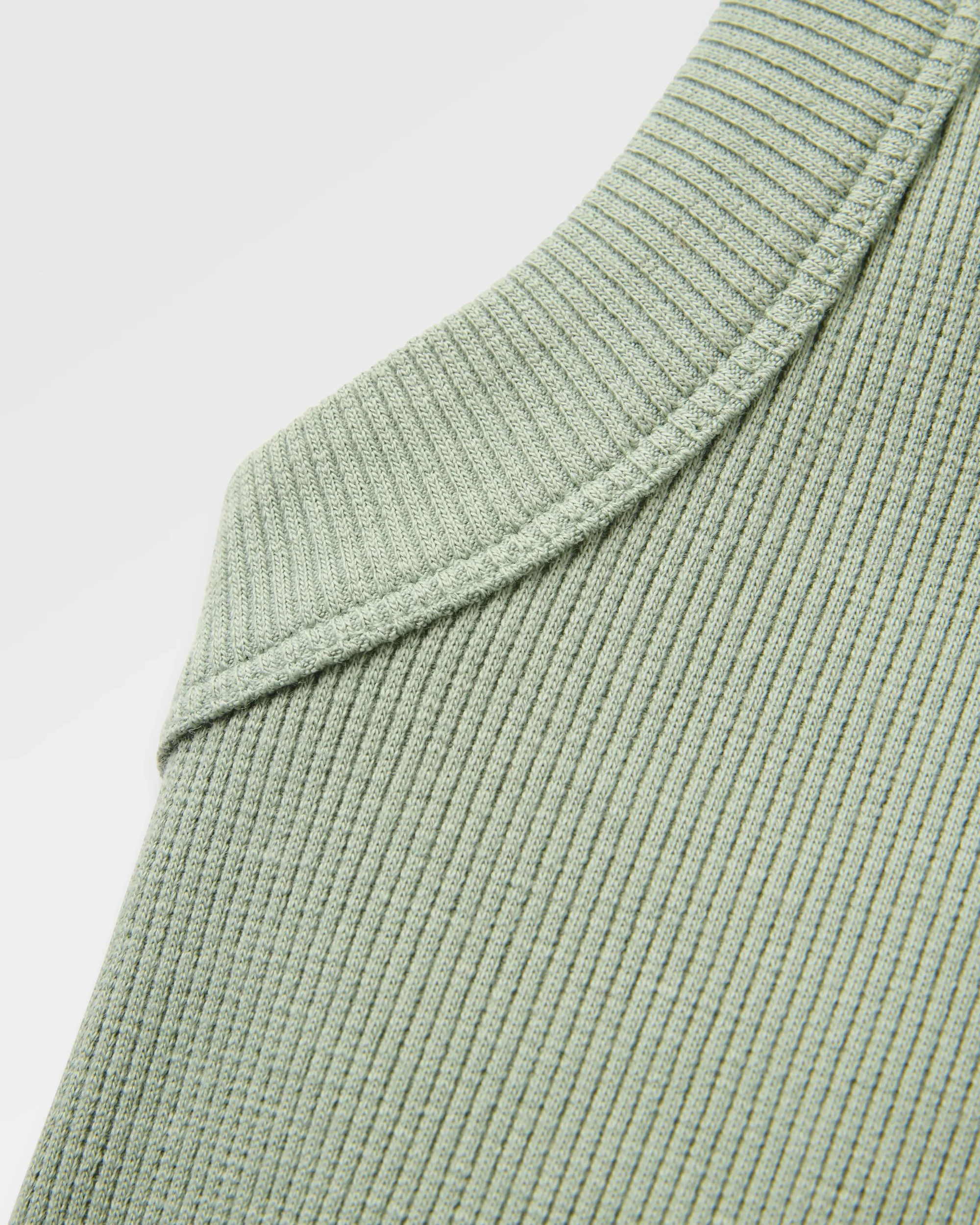 Out There Ribbed Cropped Vest - Pistachio - Image 2