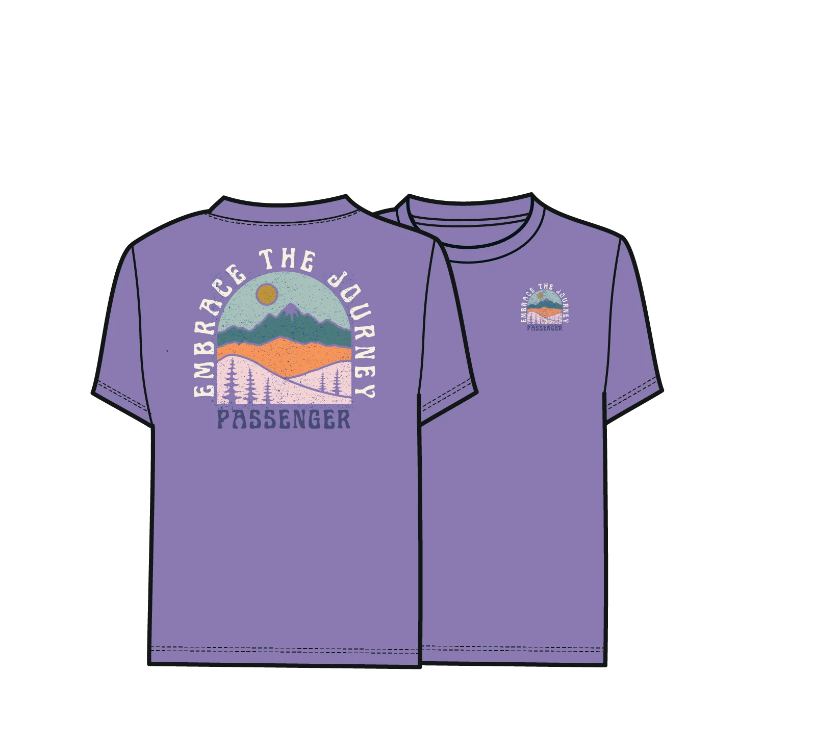Outlook T-Shirt - Retro Purple - Image 8