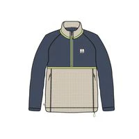 Overlook Grid Polar Fleece - Dark Denim/Pebble Grey - Image 7