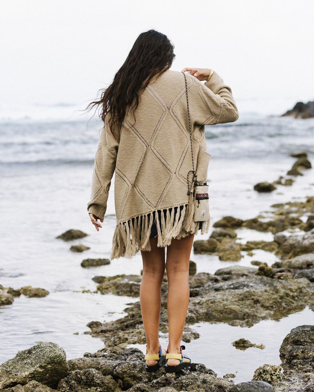 Palm Organic Cotton Cardigan - Biscuit - Image 3