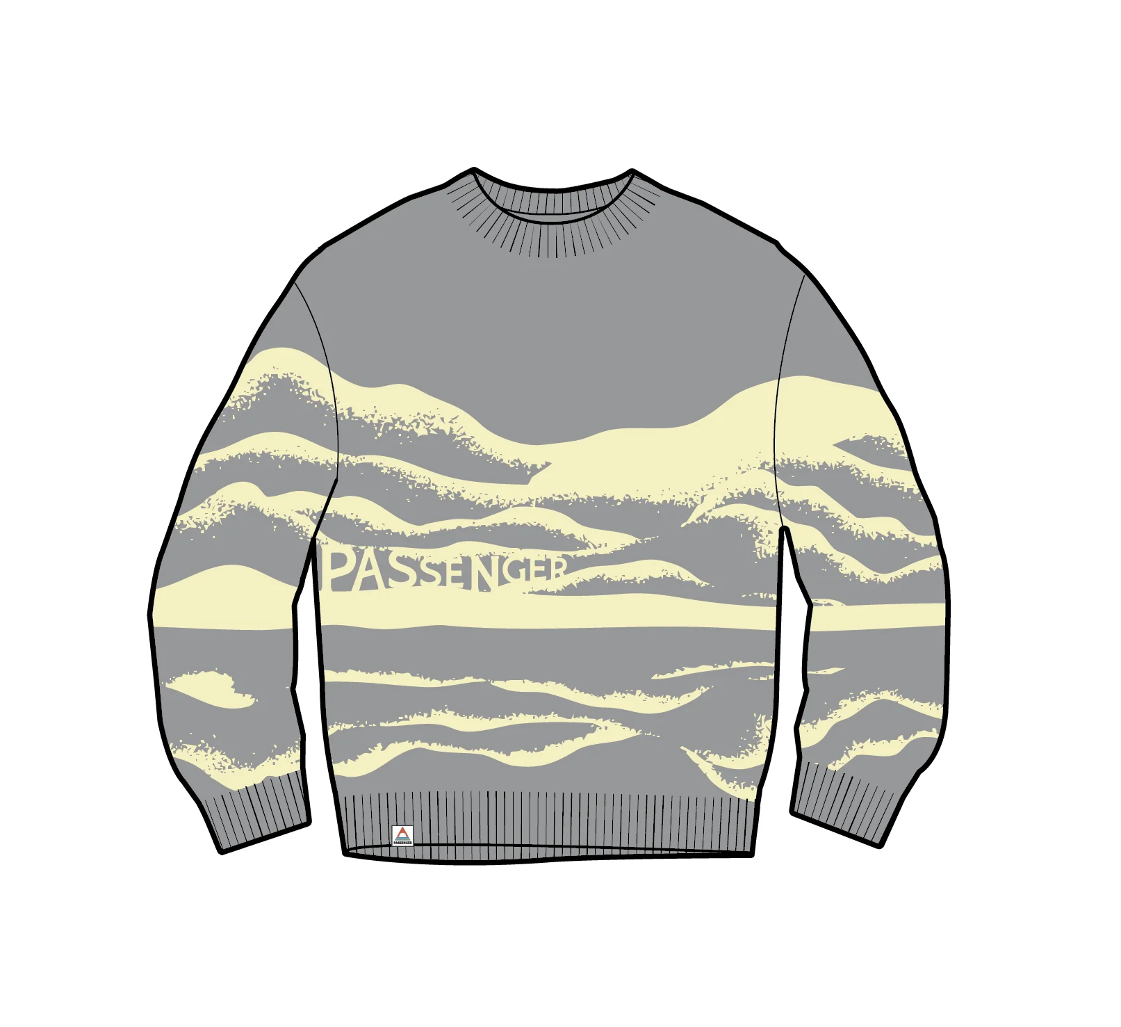 Panorama Lightweight Knitted Jumper - Far View Steel Grey - Image 6