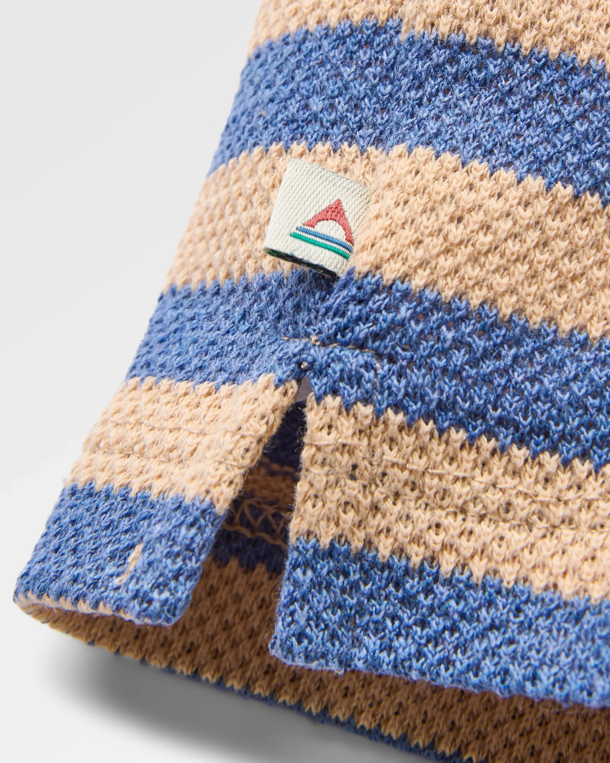 Panorama Striped LS T-Shirt - Faded Denim/Orange Peach Stripe - Image 10