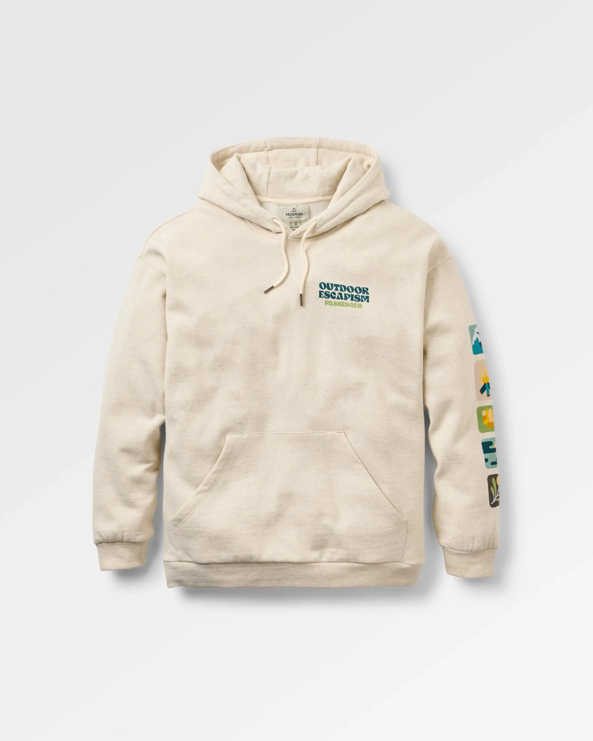 Patch Organic Cotton Hoodie - Milky Marl