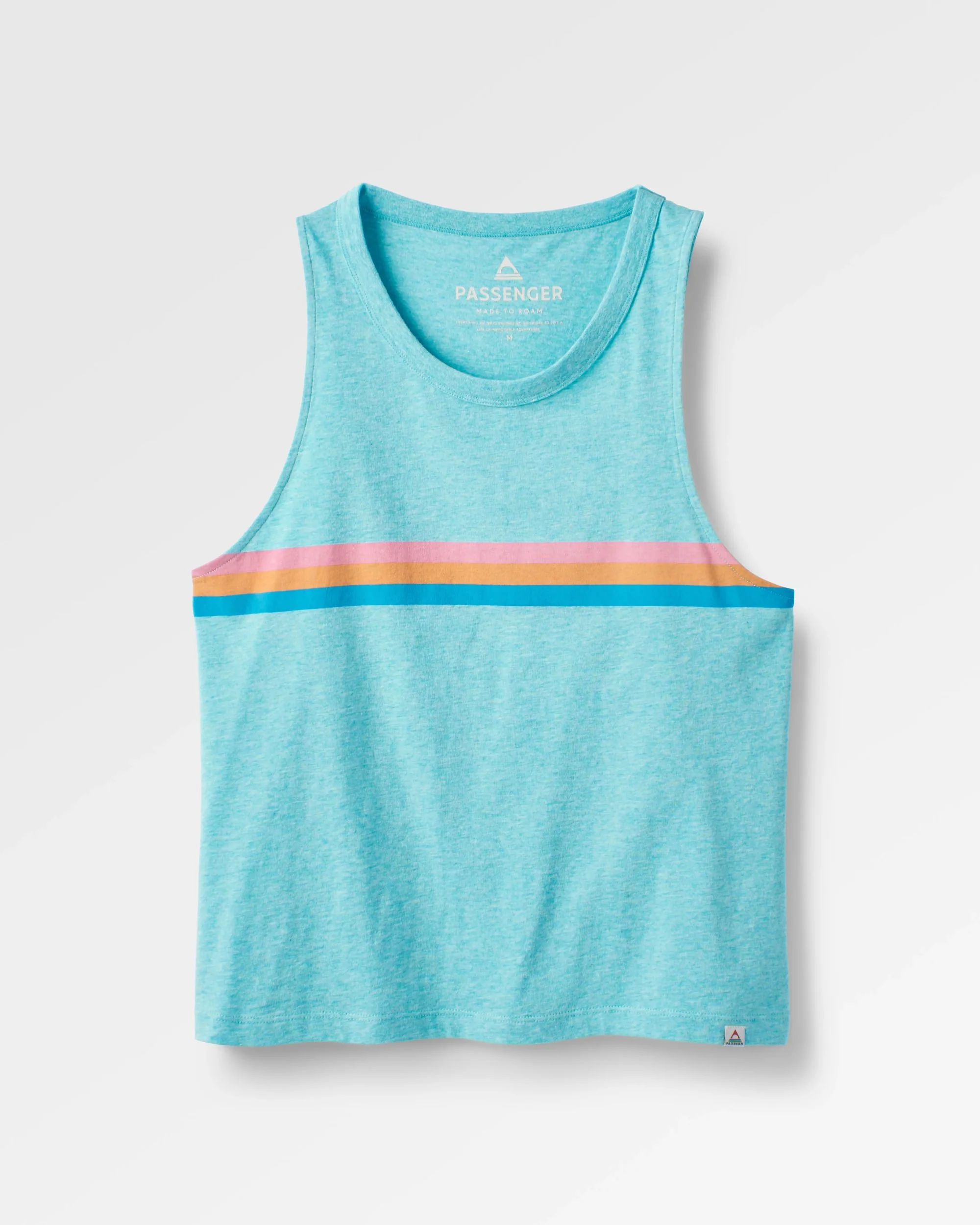 Poinsettia Organic Cotton Vest - Soft Blue Pool Marl - Image 2