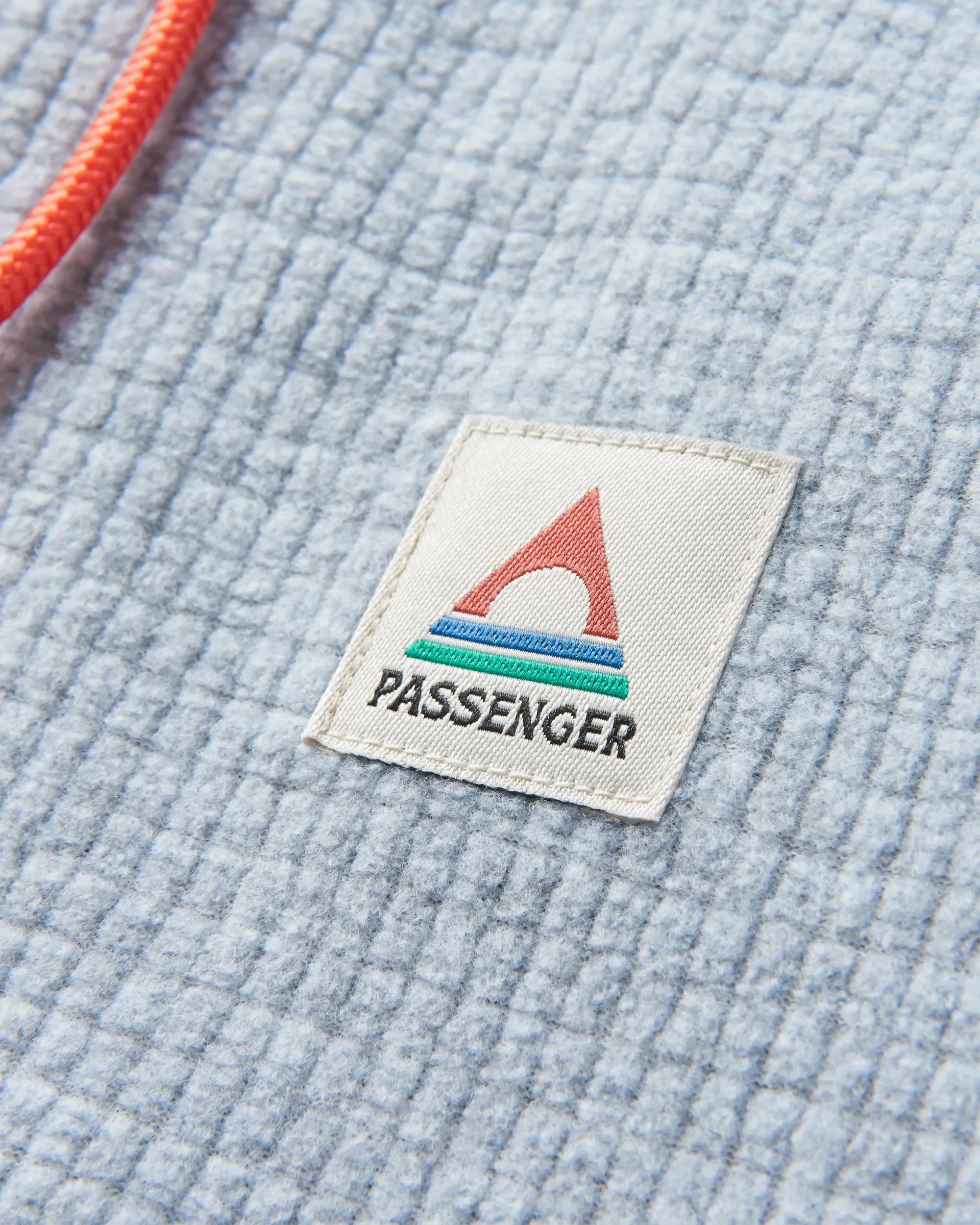 Point Grid Polar Fleece Hoodie - Grey Marl - Image 5