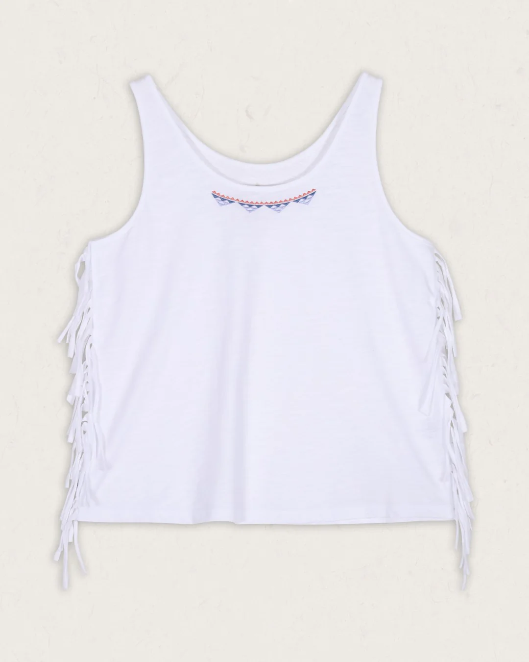 Poppy Tassel Vest - White - Image 9