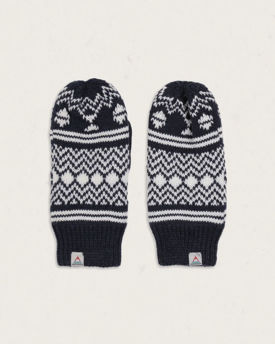 Powder Fleece Lined Acrylic Mittens - Rich Navy
