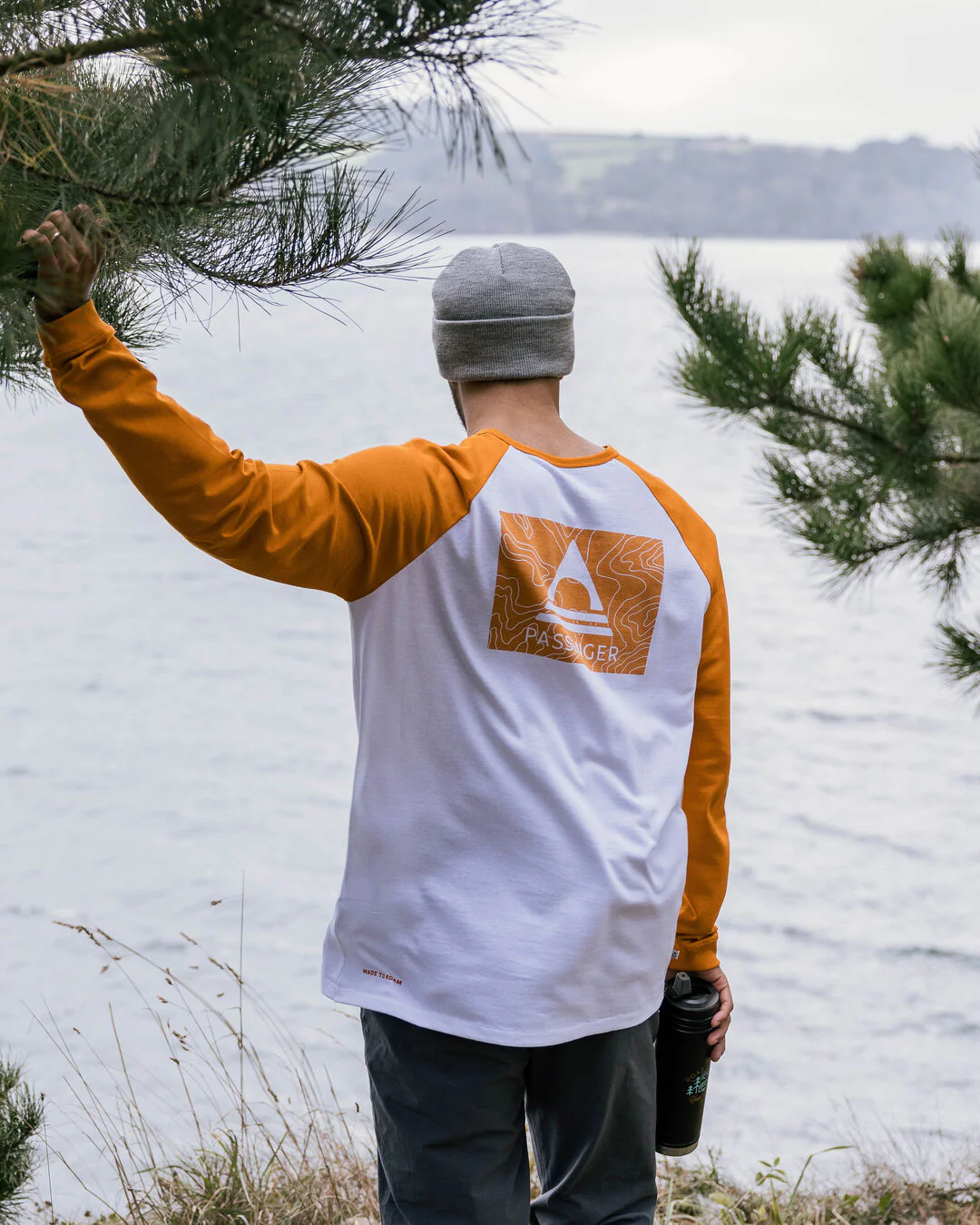 Purpose LS T-Shirt - Sunrise Orange/White - Image 3