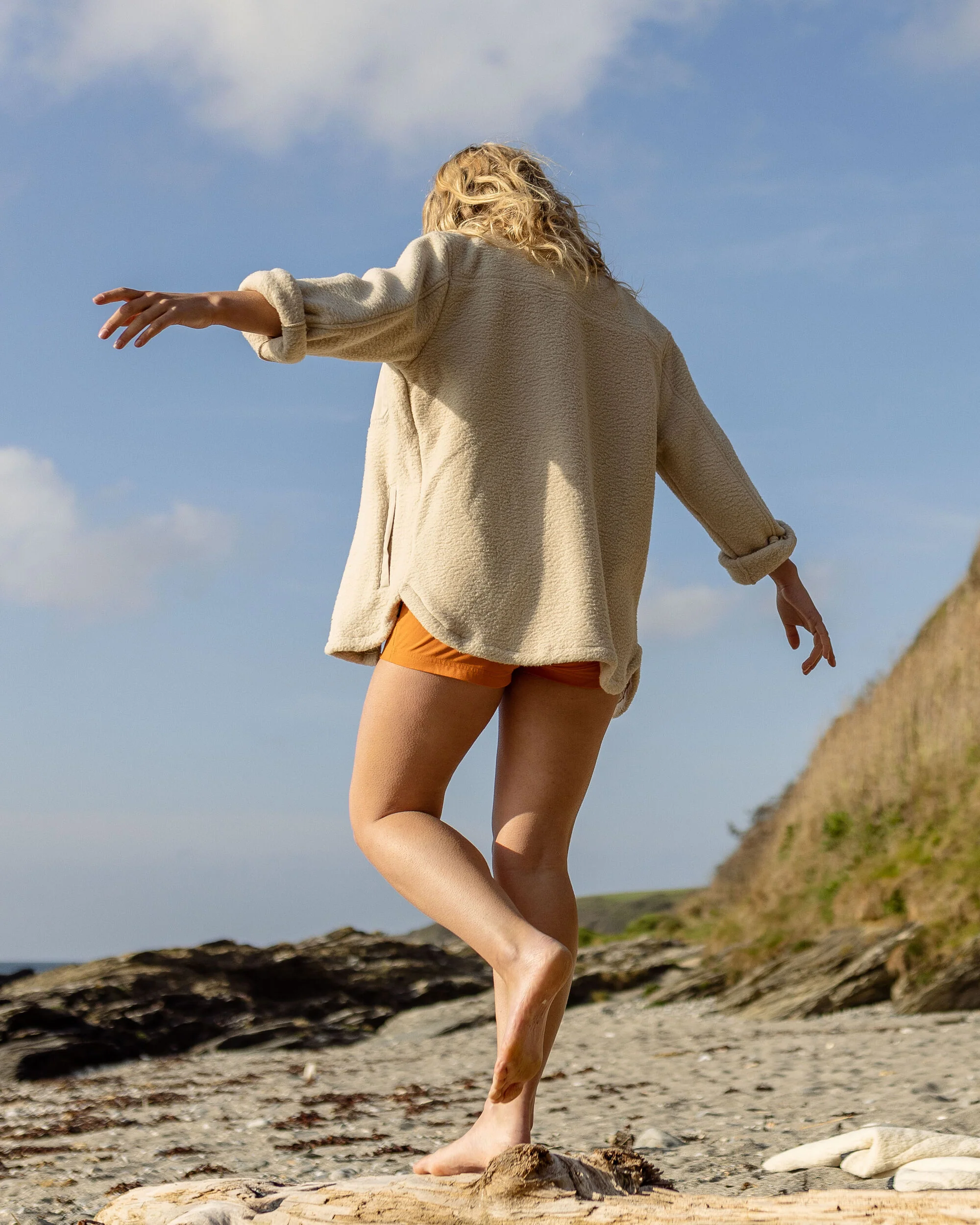 Rappel Sherpa Oversized Shirt - Oatmeal - Image 3