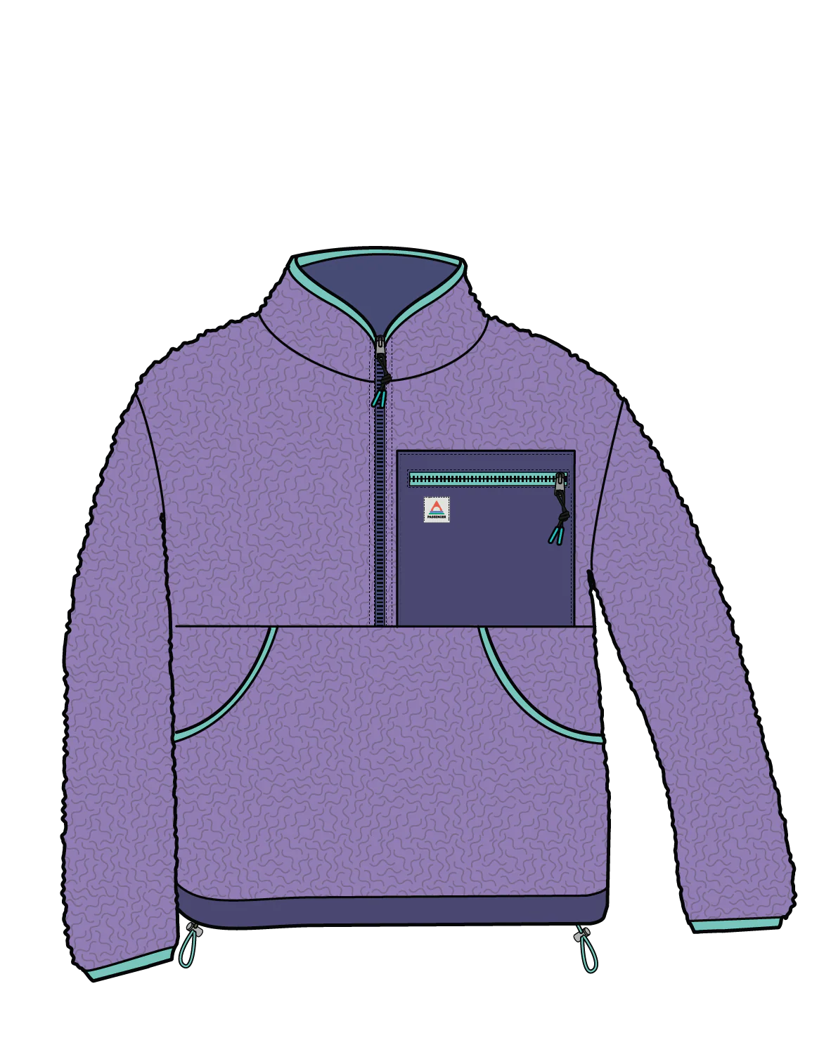Ravi Sherpa Fleece - Retro Purple - Image 11