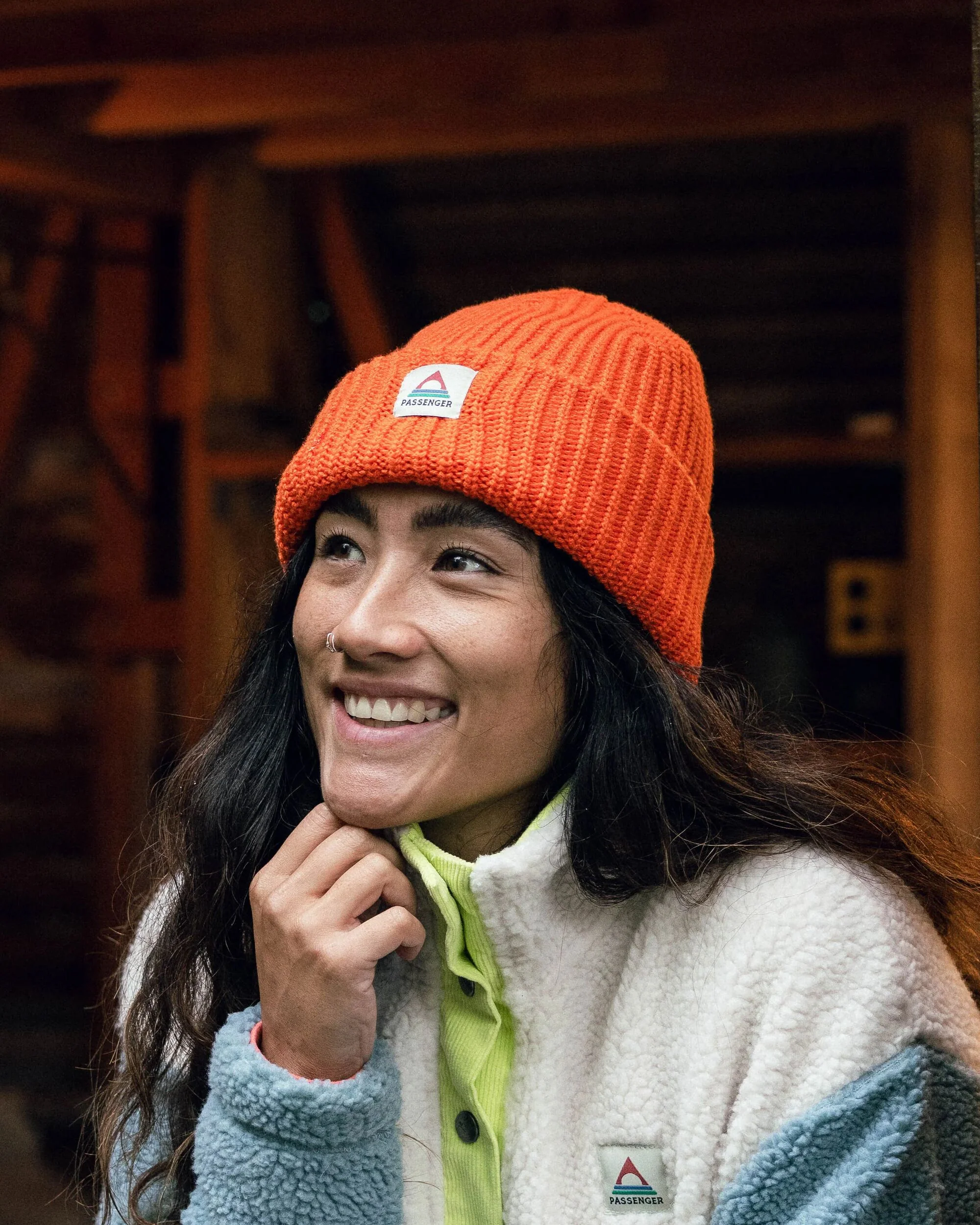 Beechwood Fleece Lined Beanie - Burnt Orange - Image 2