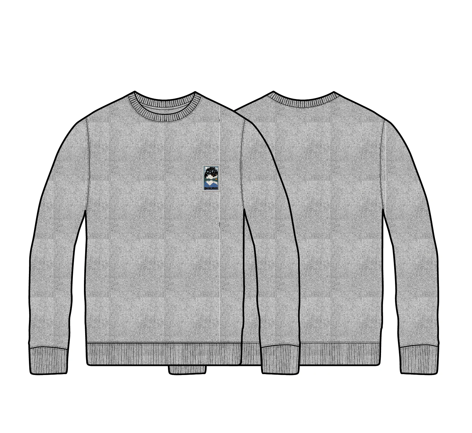 Reflect Patch Sweatshirt - Grey Marl - Image 7