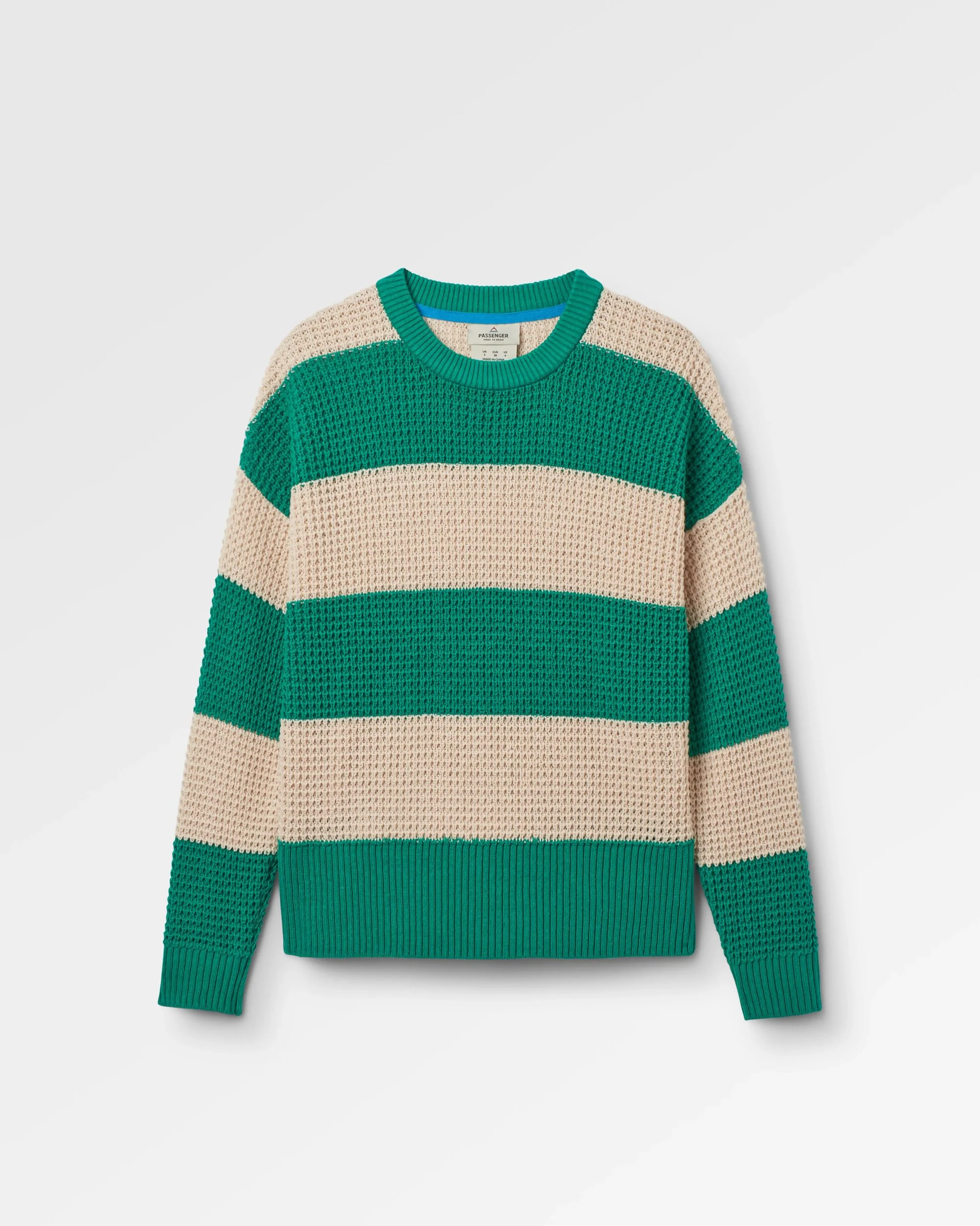 Reflection Stripey Jumper - Vintage White/Greenlake Stripe - Image 2