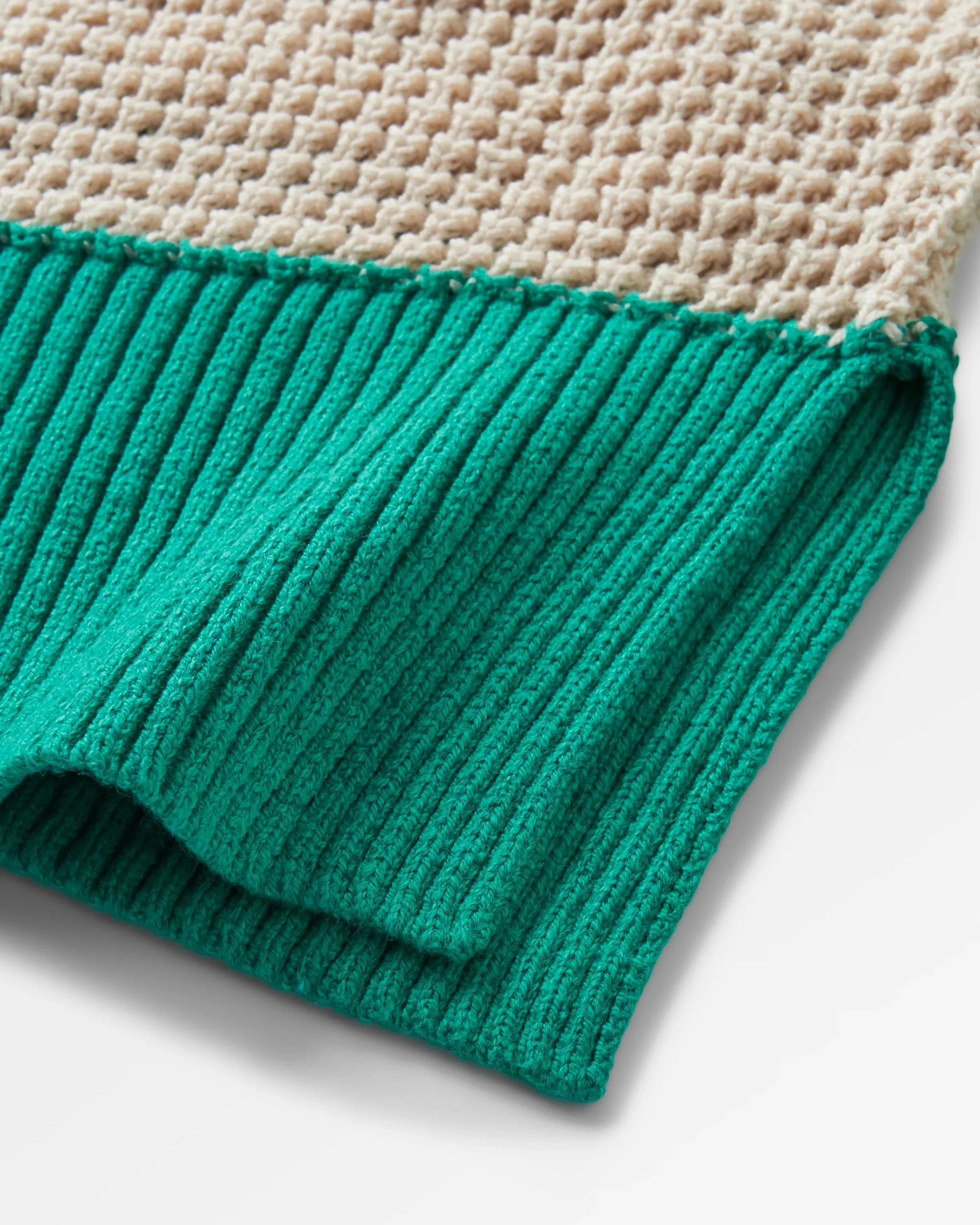 Reflection Stripey Jumper - Vintage White/Greenlake Stripe - Image 6