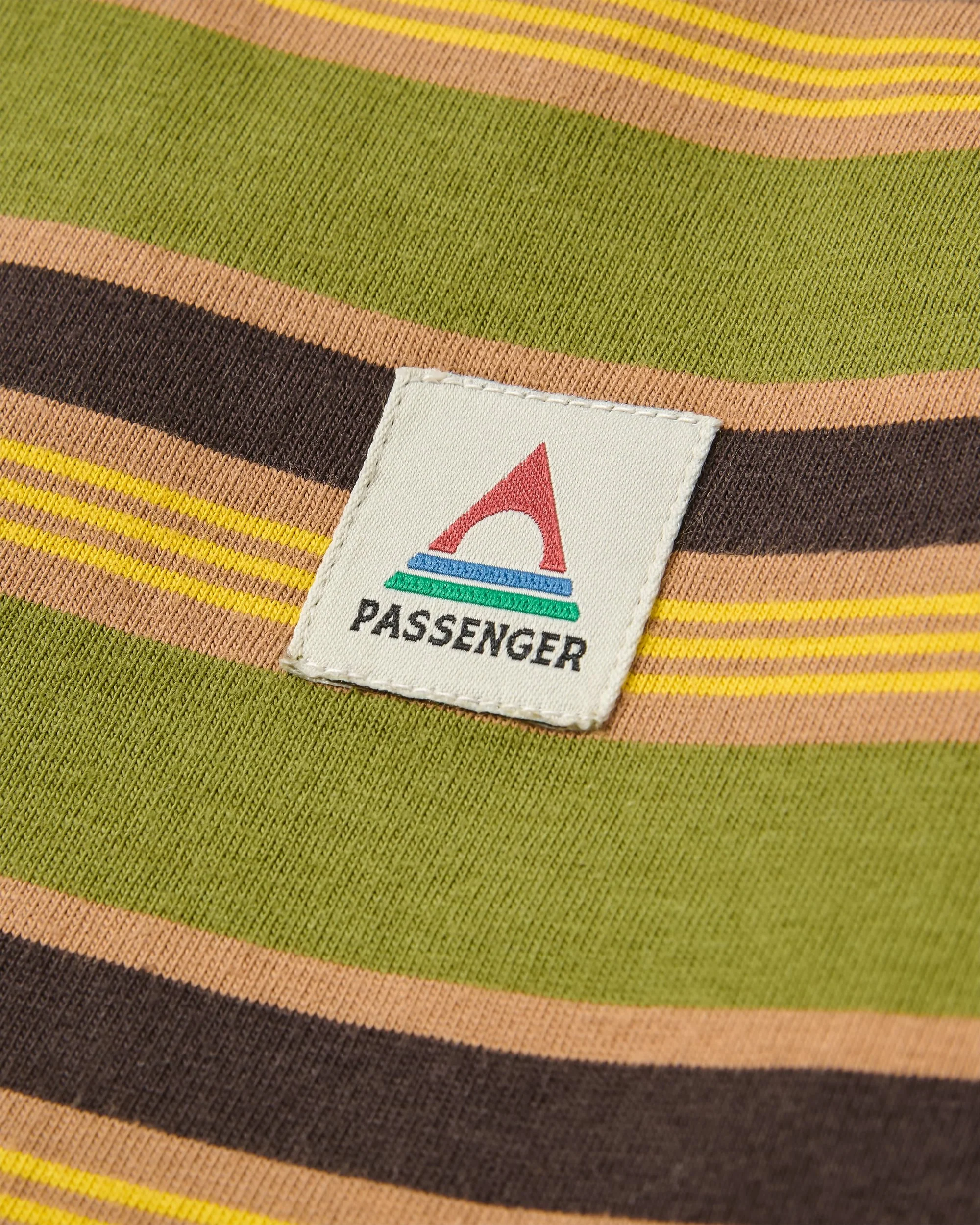 Retro Relaxed Fit LS T-Shirt - Khaki Multi Stripe - Image 3