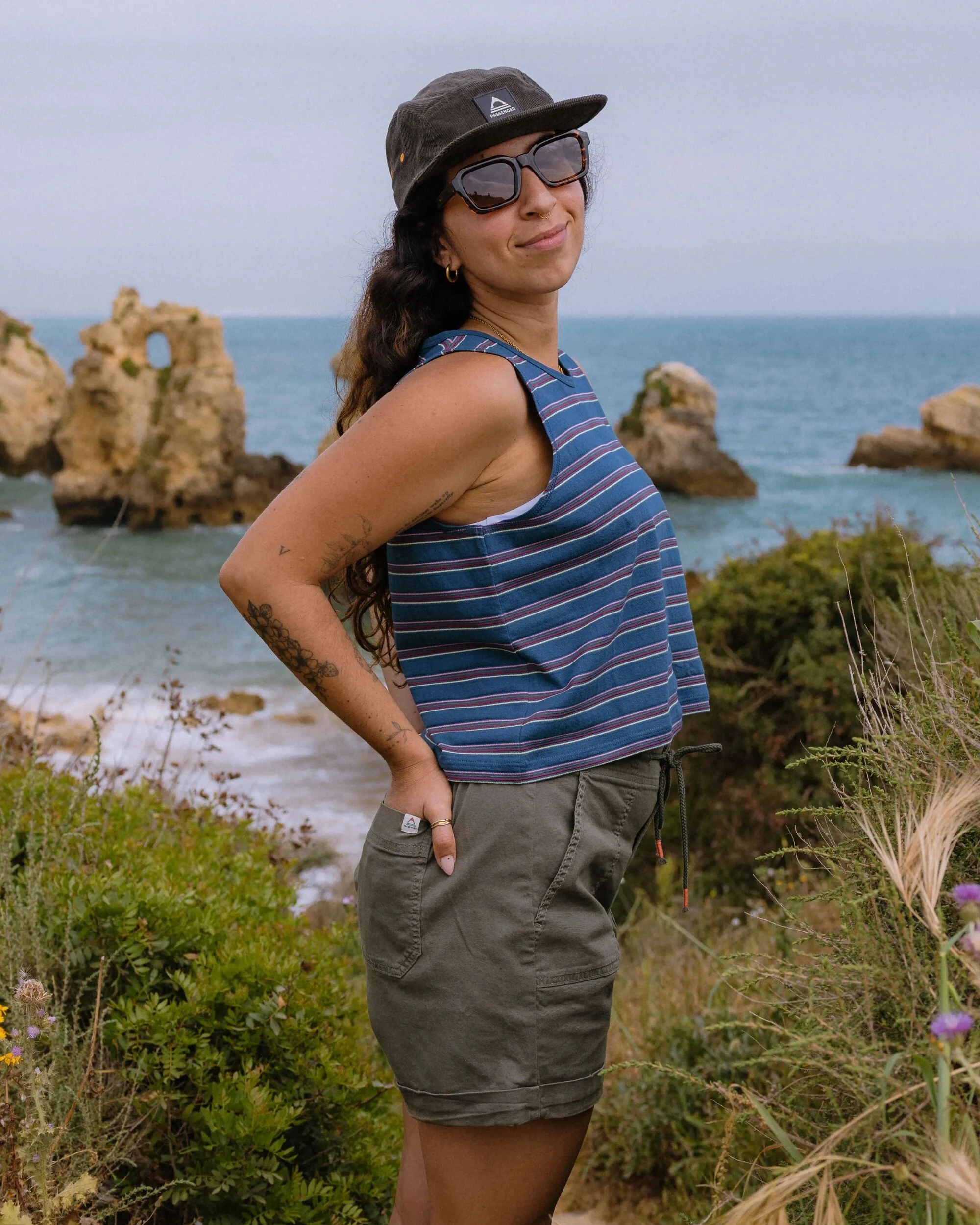 Retro Vibes Vest  - Dark Denim Stripe - Image 3