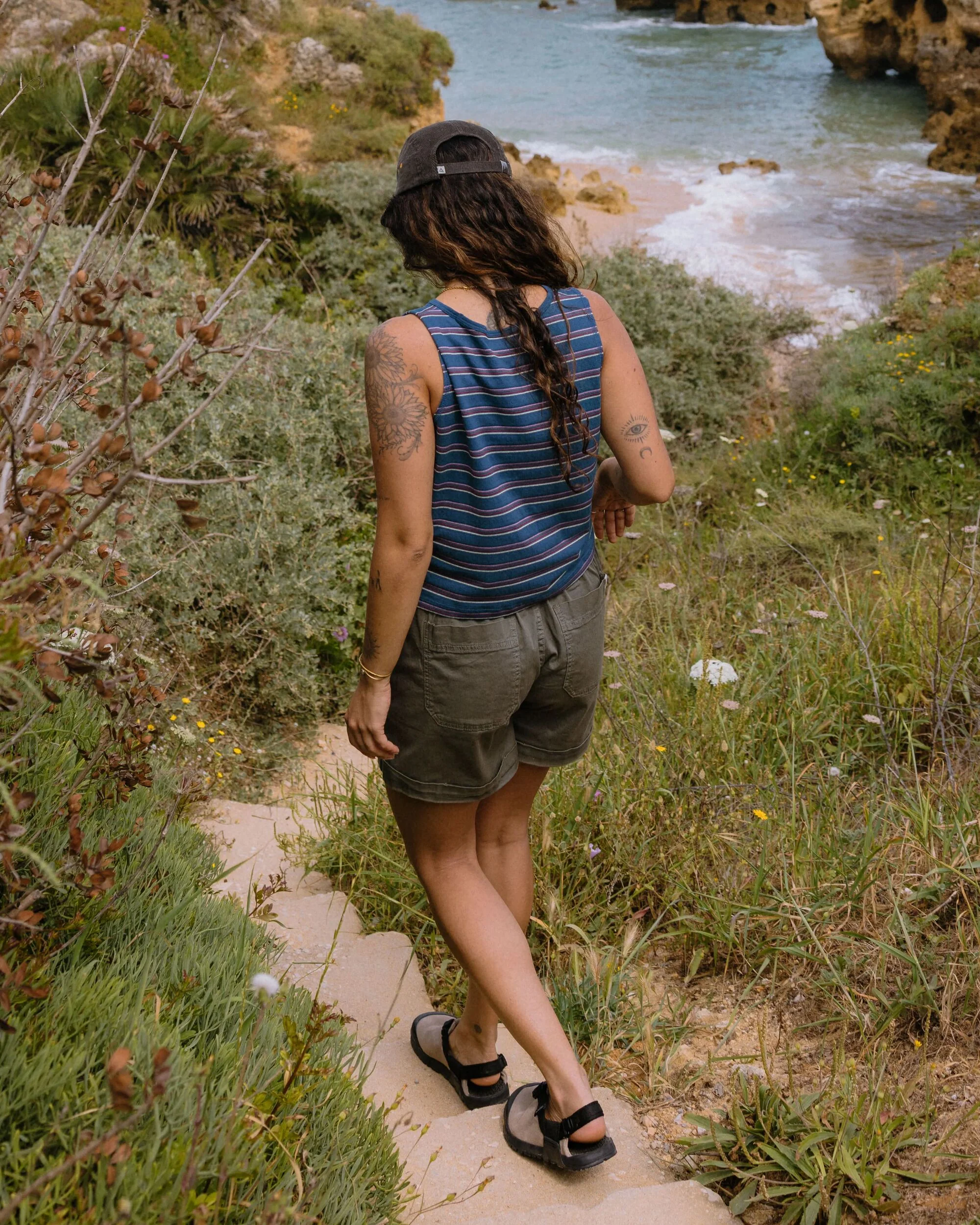 Retro Vibes Vest  - Dark Denim Stripe - Image 4