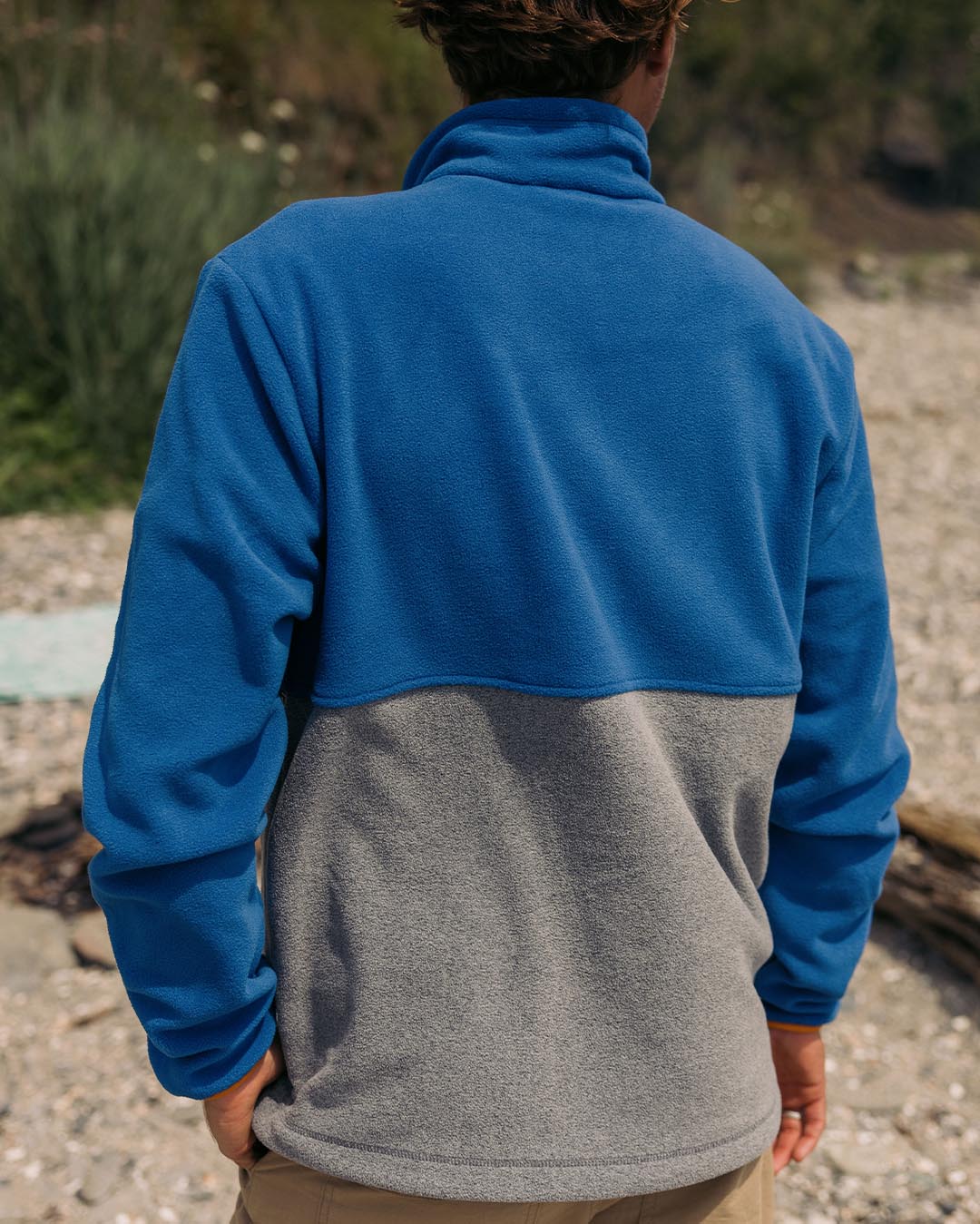 Ridge Full Zip Polar Fleece - True Blue/Grey Marl - Image 7