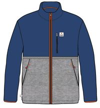 Ridge Full Zip Polar Fleece - True Blue/Grey Marl - Image 8